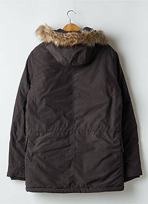 Parka bordo apdailos rankogaliai su gobtuvu rudas JACK & JONES vyras