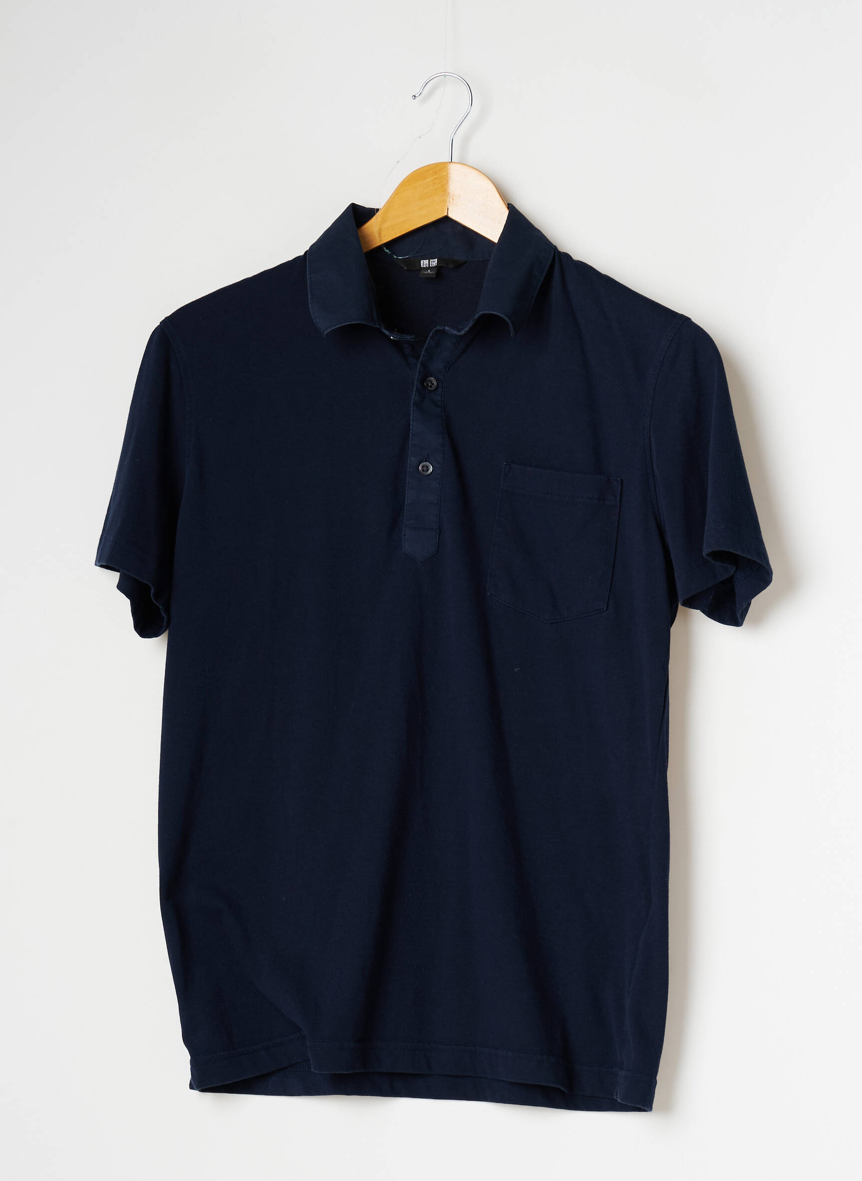 Polo tiesi kirpimas trumpas rankovės mėlyna UNIQLO vyras