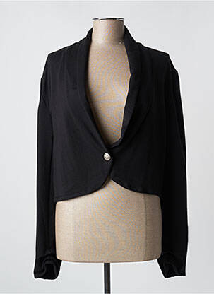 Švarkas šaliko apykaklė juodas POISSONS BLANCS moteris