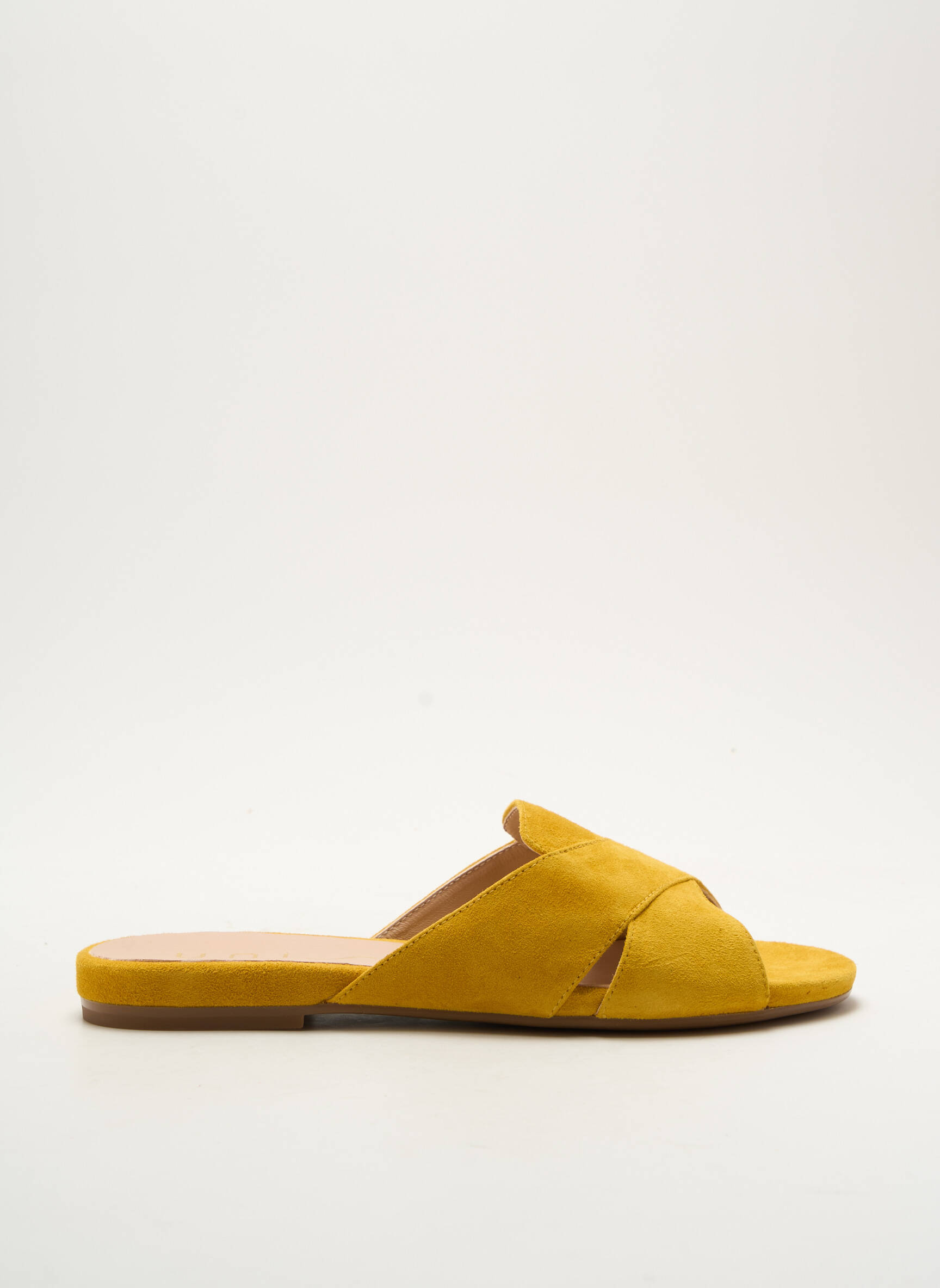 Mule/sabotai chiquet plokščias kulnas iki 3 cm geltona UNISA moteris