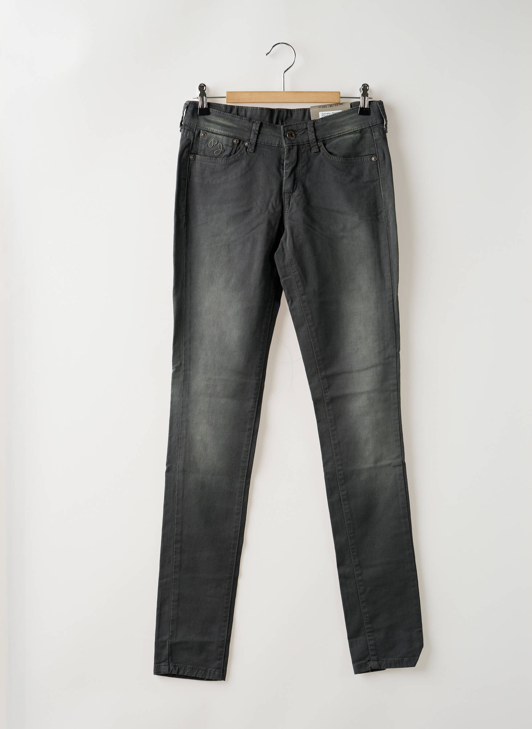 Lieknos kelnės pilka PEPE JEANS mergina