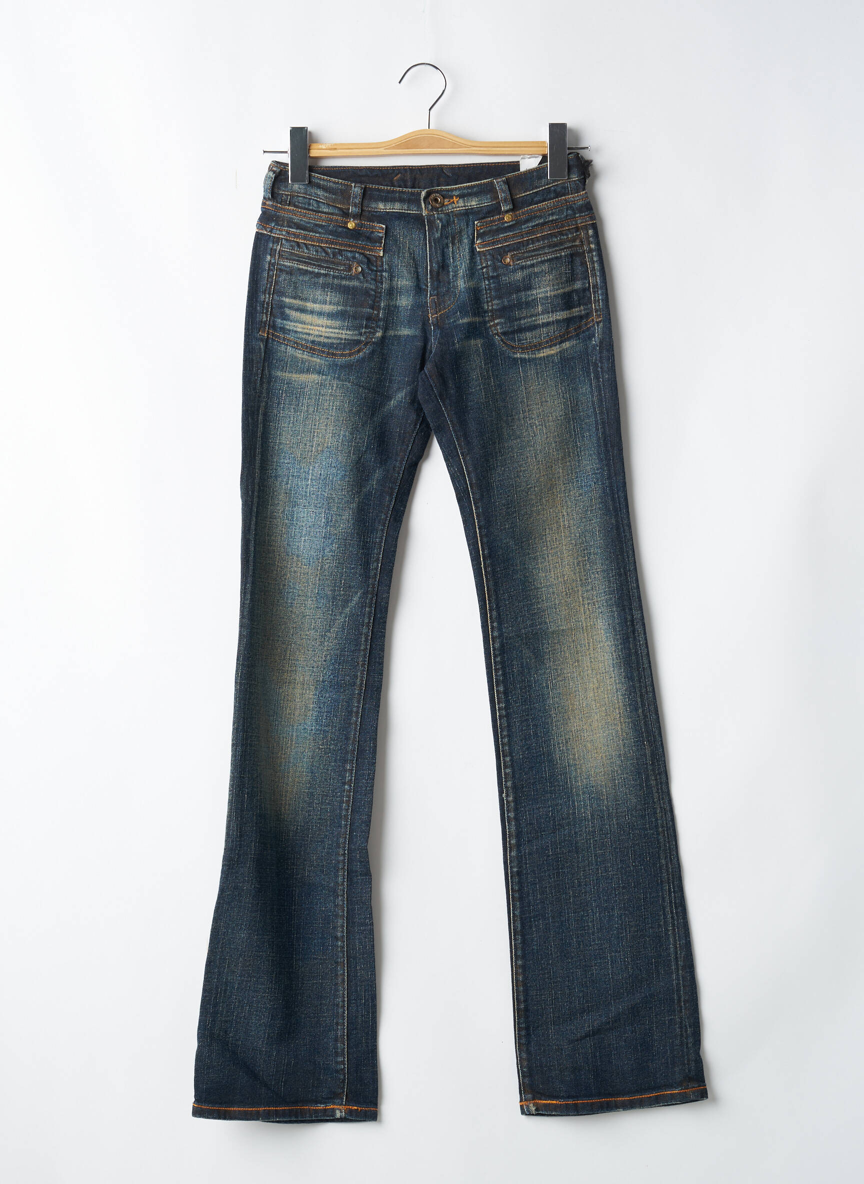 Bootcut džinsai tamprumas maža dydžio mėlyna DIESEL moteris