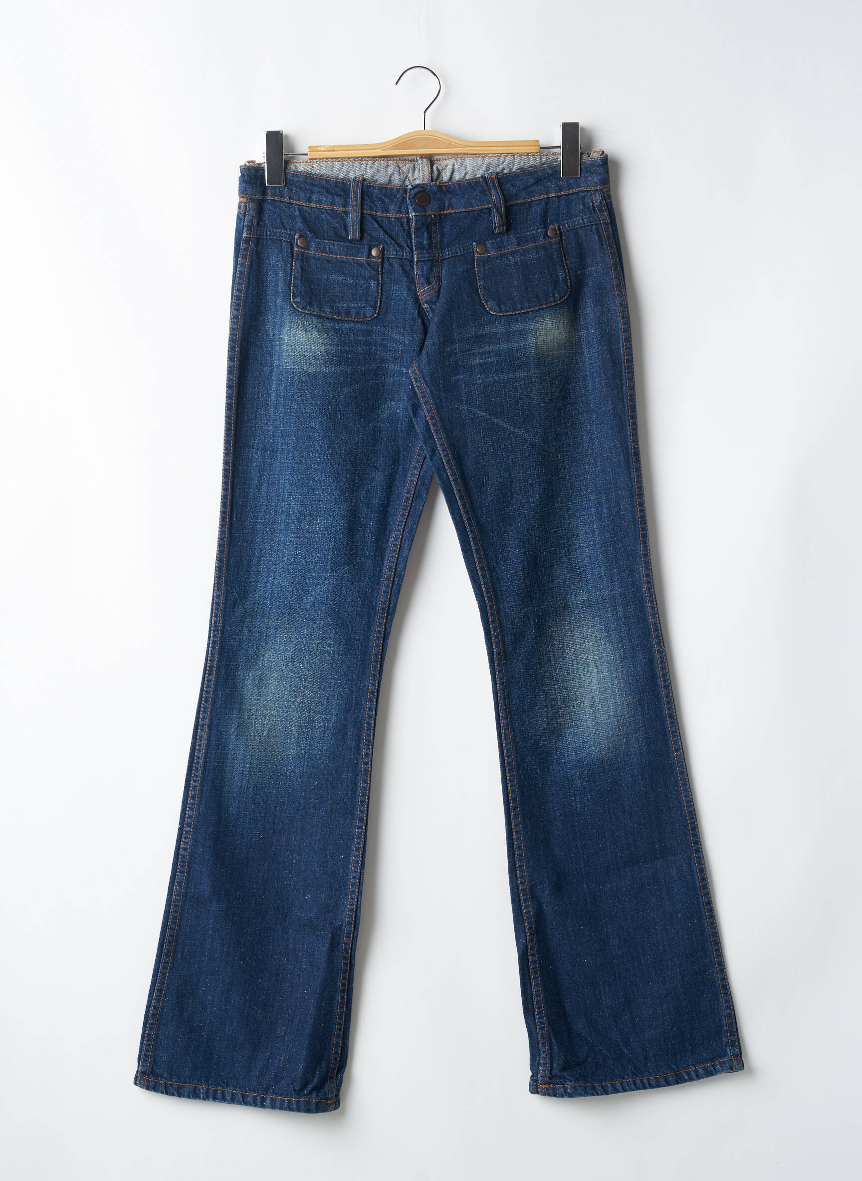 Bootcut džinsai kišenės mėlyna B SIDES moteris