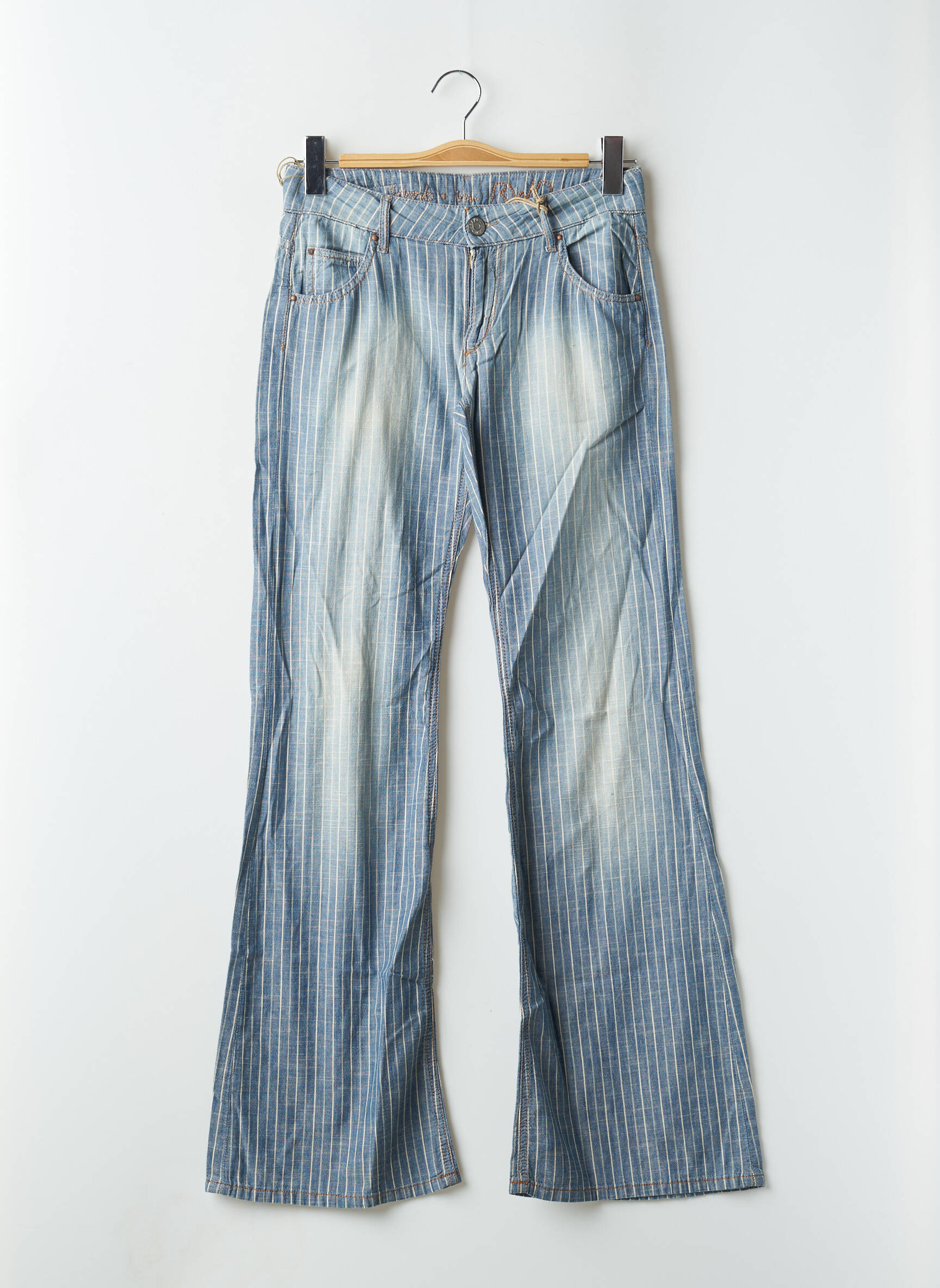 Bootcut džinsai tamprumas maža dydžio mėlyna RWD moteris