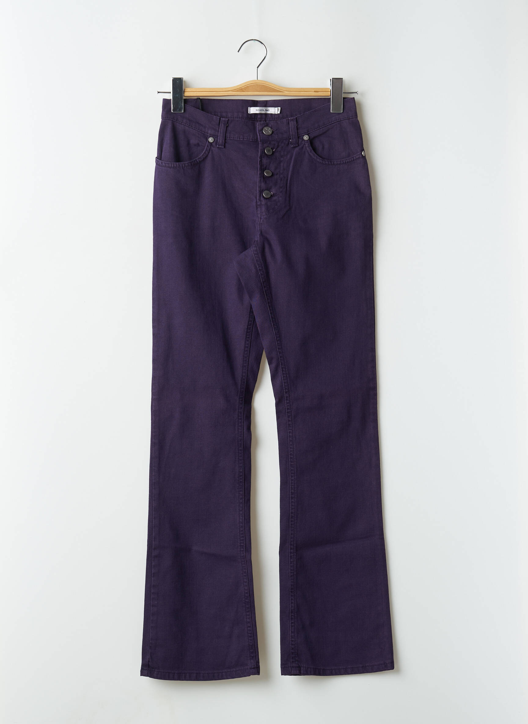 Bootcut džinsai aukšta talija aukšta talija violetinis SCHOOL RAG moteris