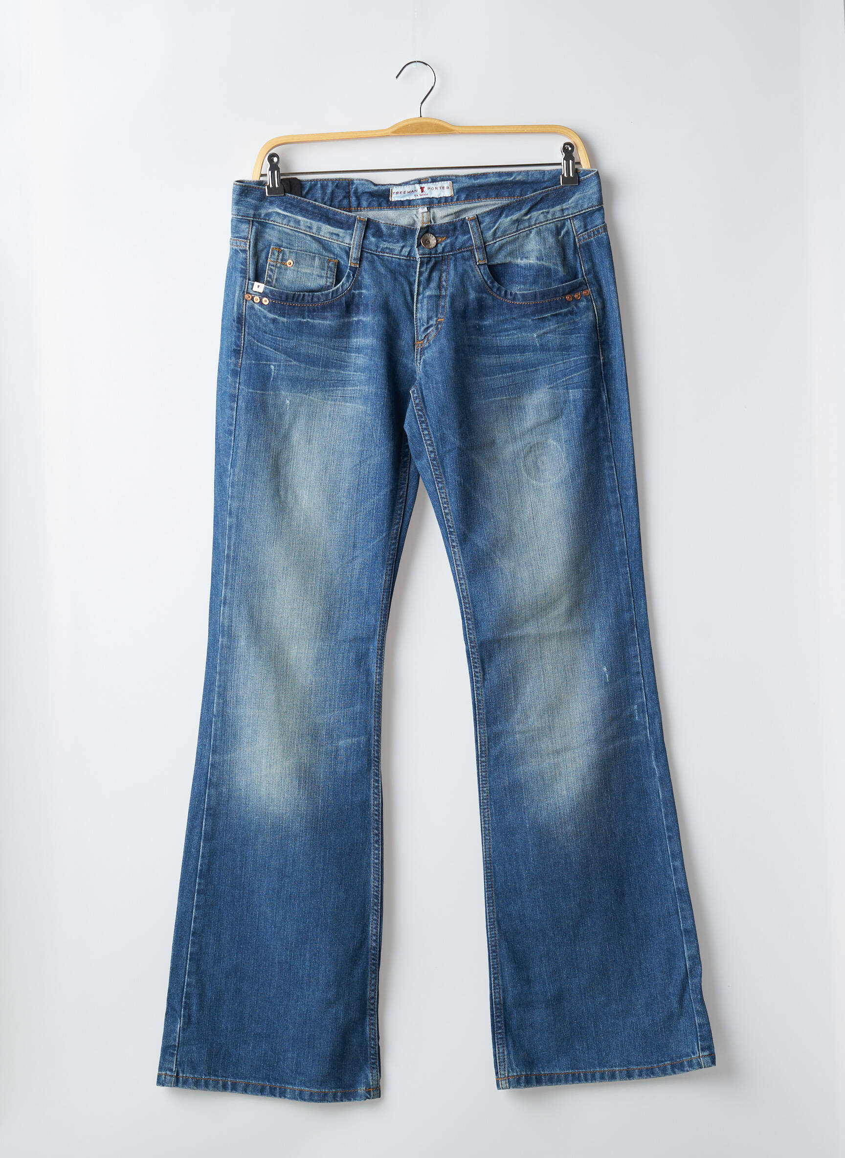 Bootcut džinsai tamprumas maža dydžio mėlyna FREEMAN T.PORTER moteris