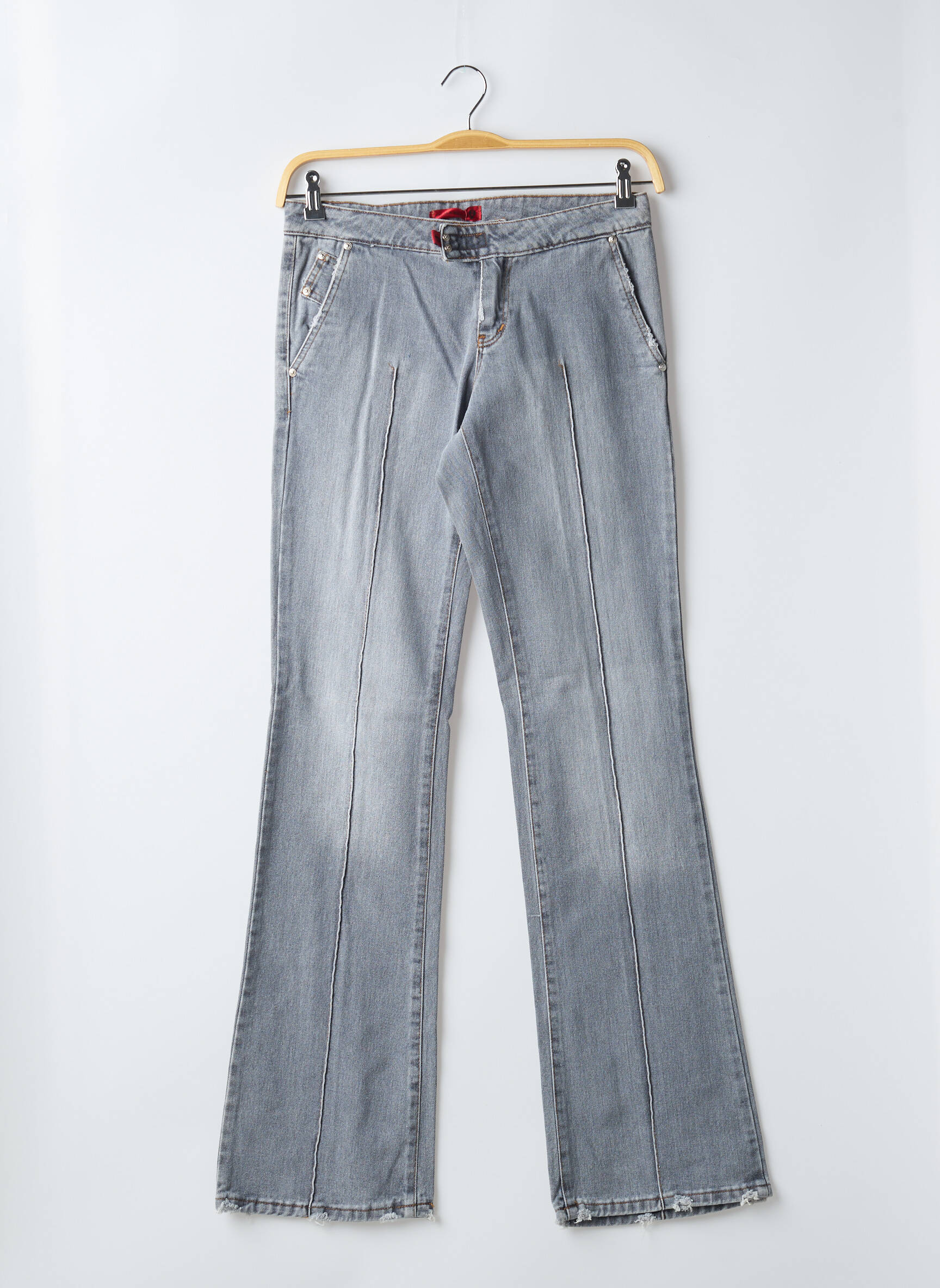 Bootcut džinsai užtrauktukas po lipduku uždarymas maža dydžio pilka CIMARRON moteris