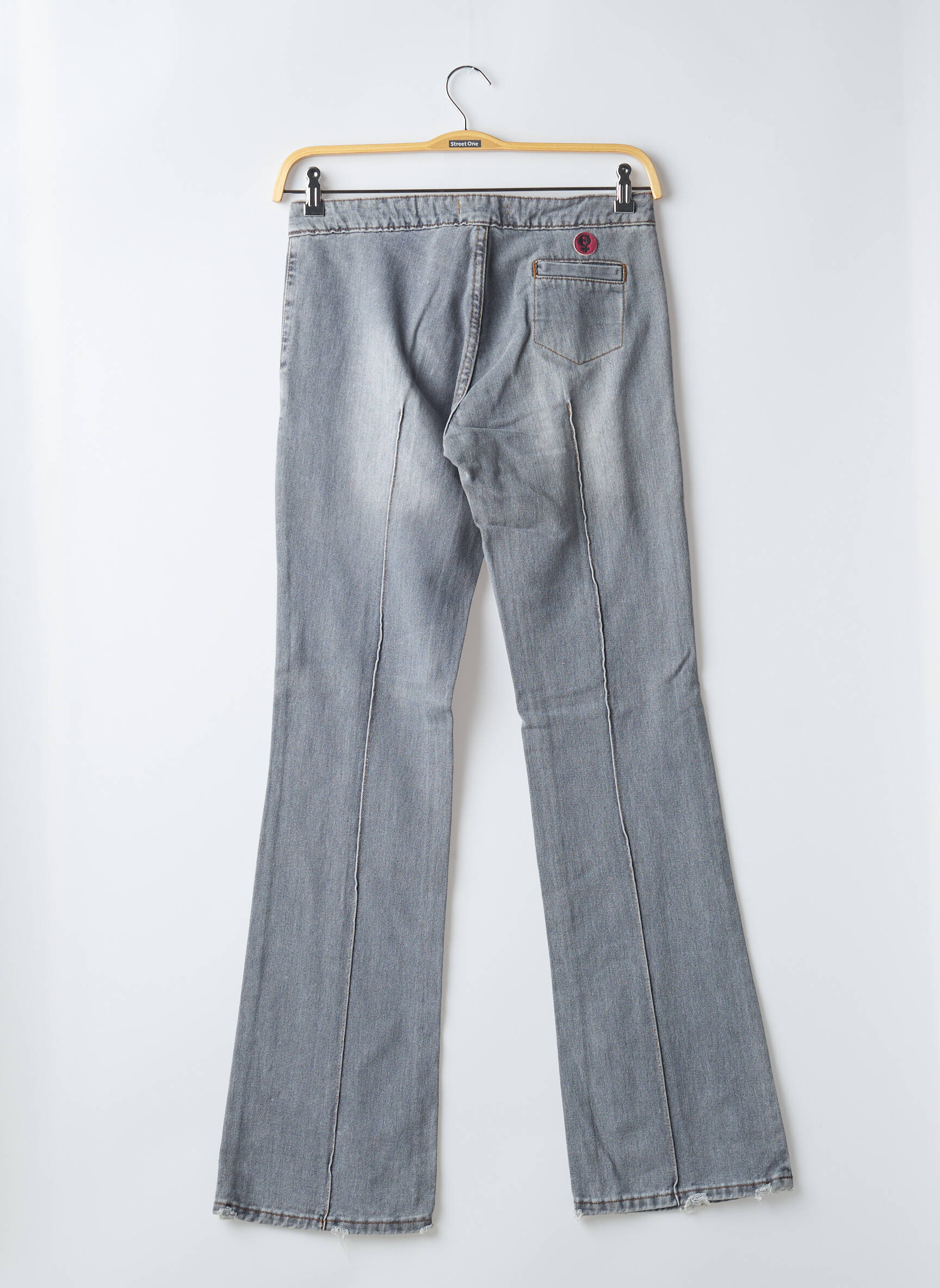 Bootcut džinsai užtrauktukas po lipduku uždarymas maža dydžio pilka CIMARRON moteris