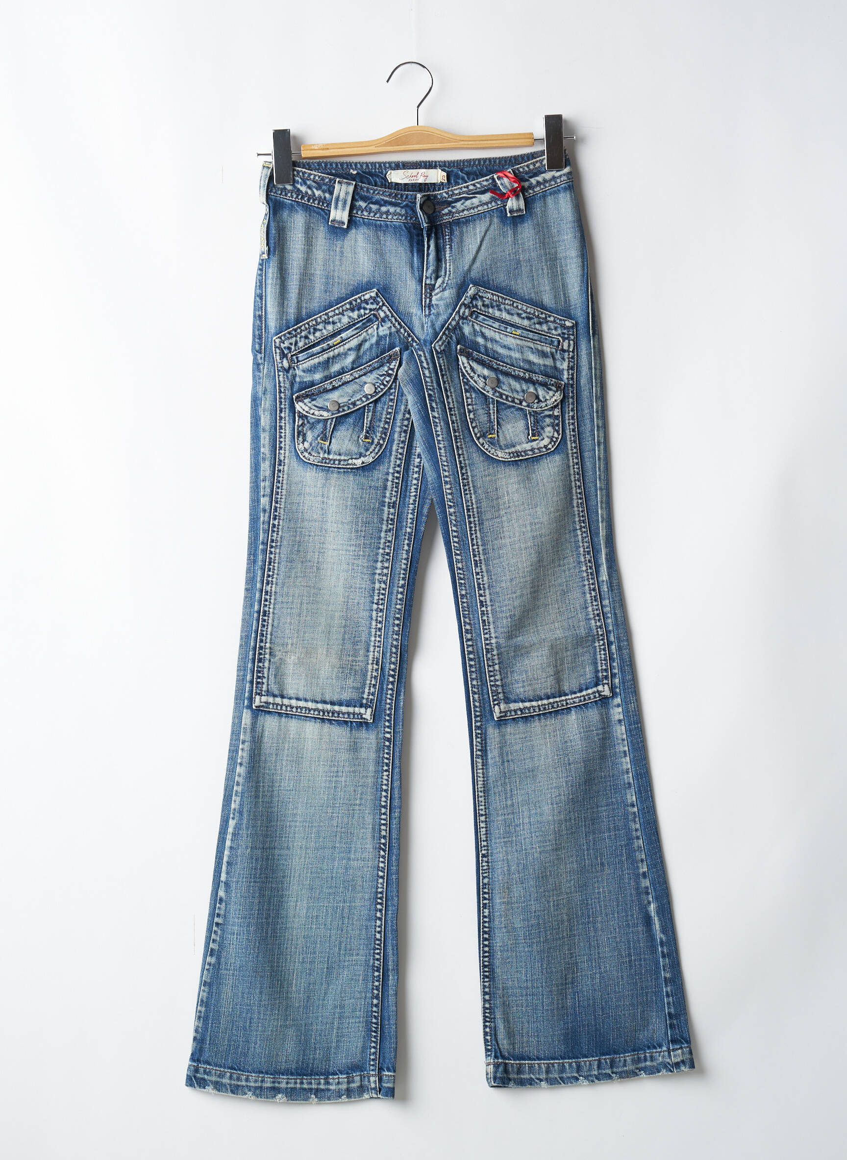 Bootcut džinsai kišenės mėlyna SCHOOL RAG moteris