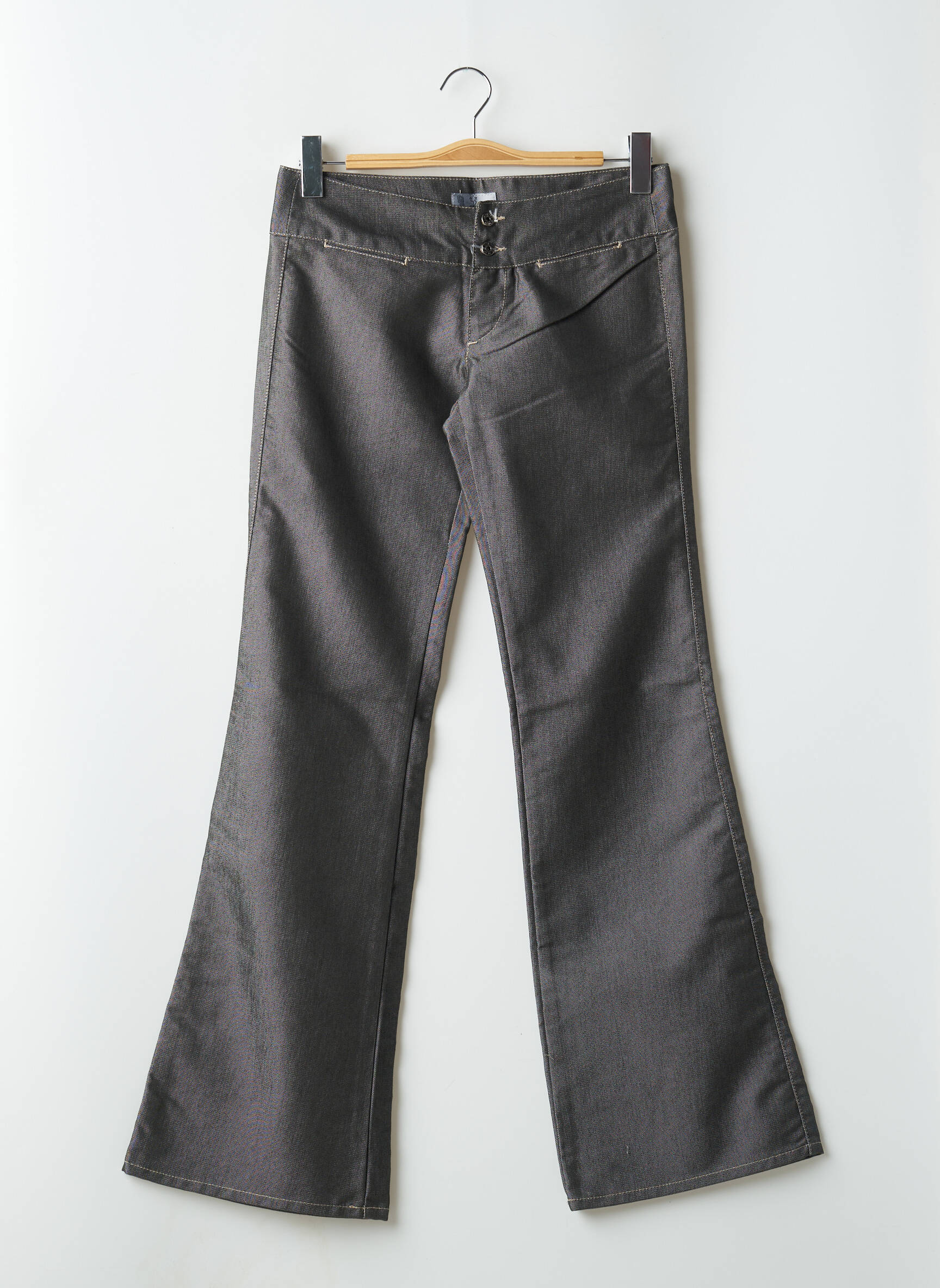 Bootcut džinsai brutinis audimas maža dydžio pilka REDWOOD moteris