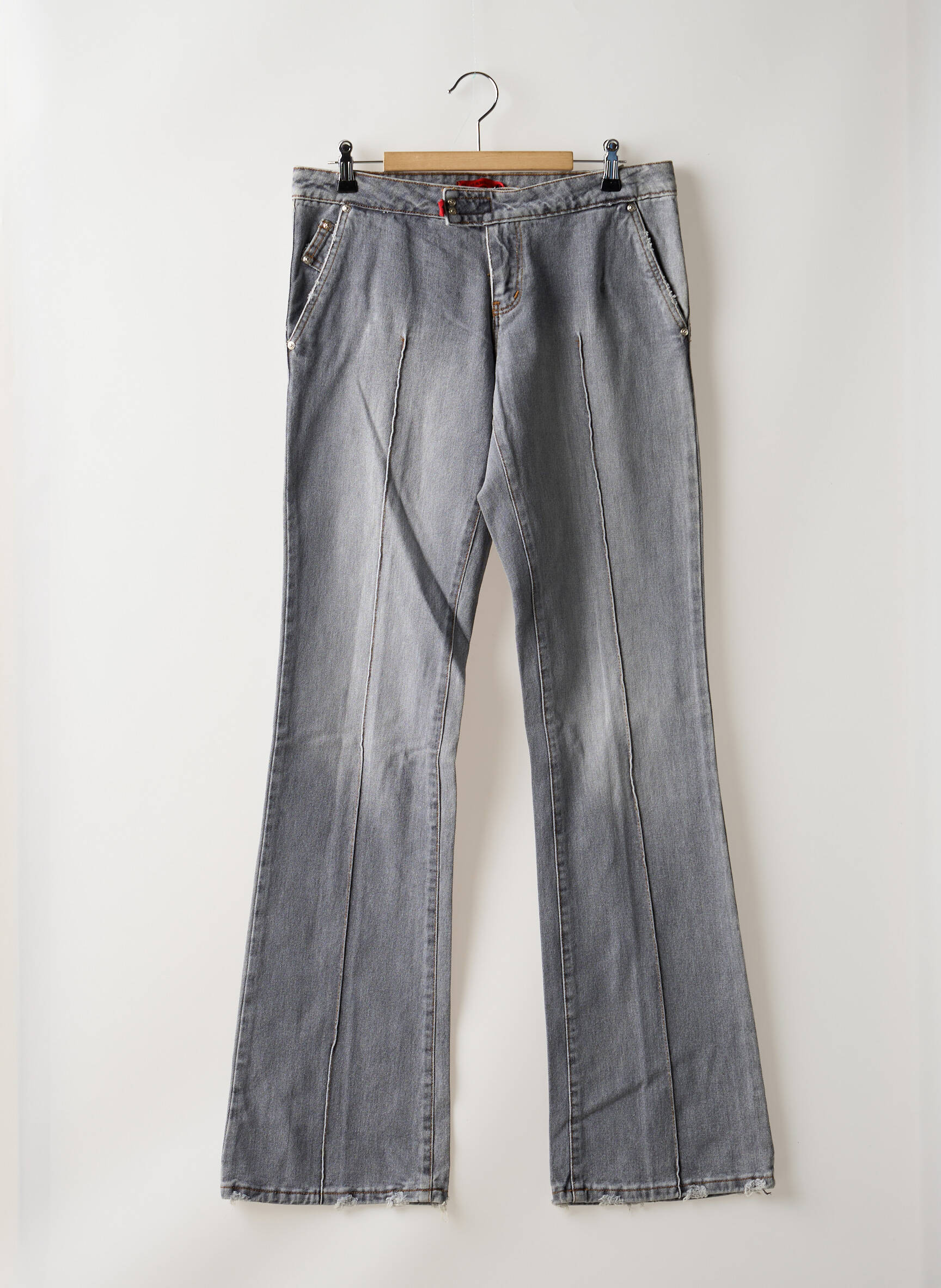 Bootcut džinsai užtrauktukas po lipduku uždarymas maža dydžio pilka CIMARRON moteris