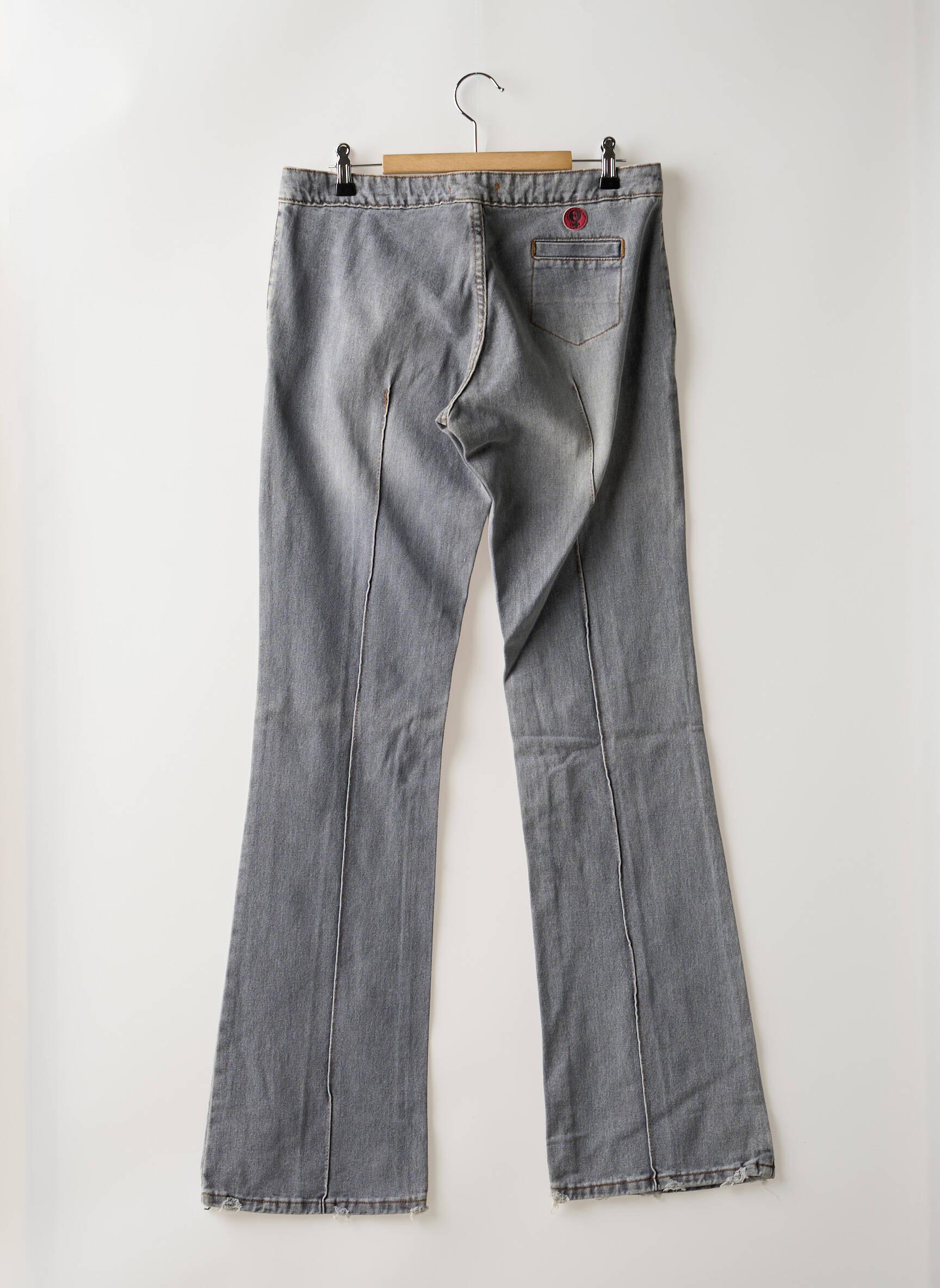 Bootcut džinsai užtrauktukas po lipduku uždarymas maža dydžio pilka CIMARRON moteris