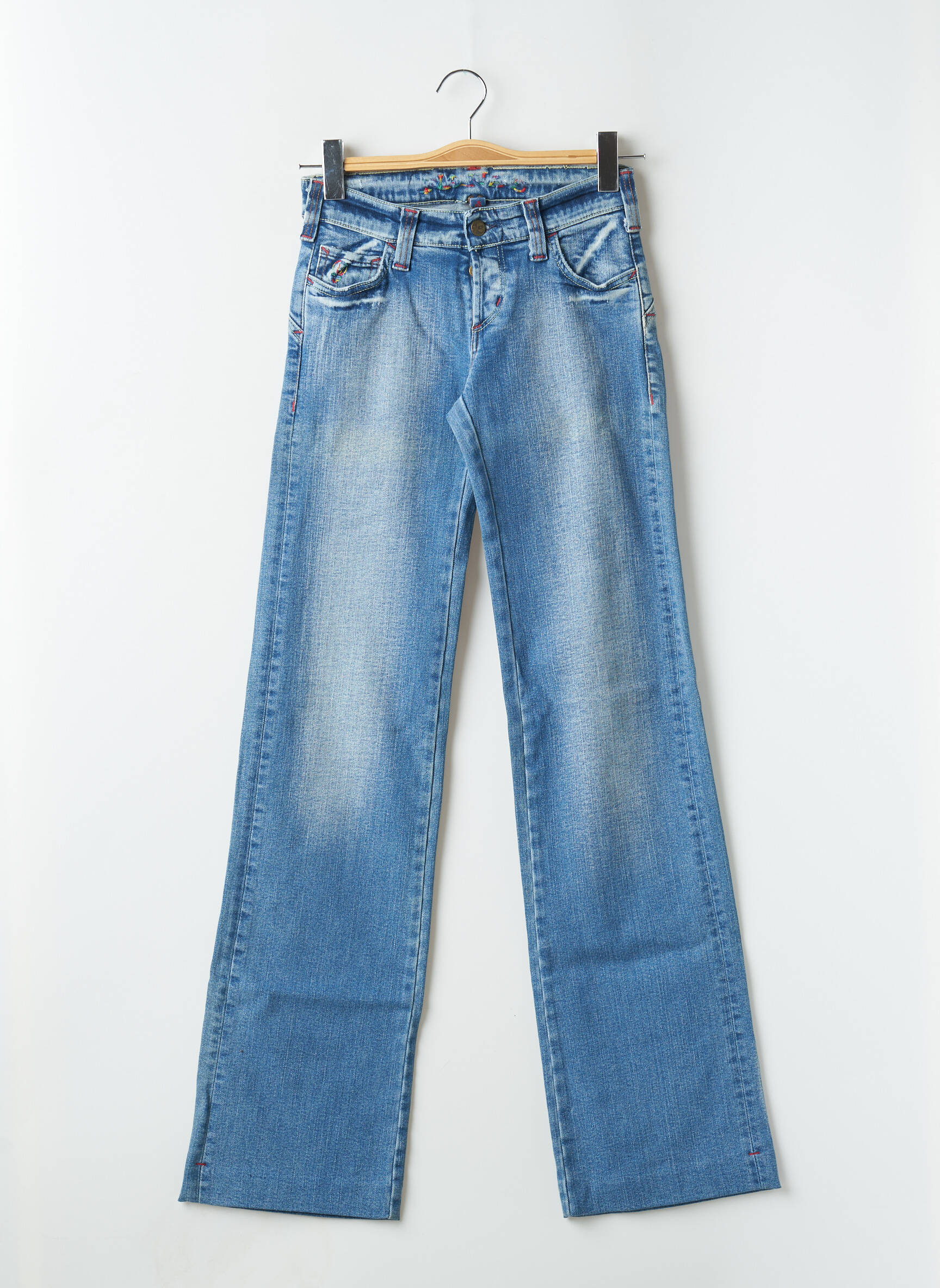 Bootcut džinsai tamprumas maža dydžio mėlyna CIMARRON moteris