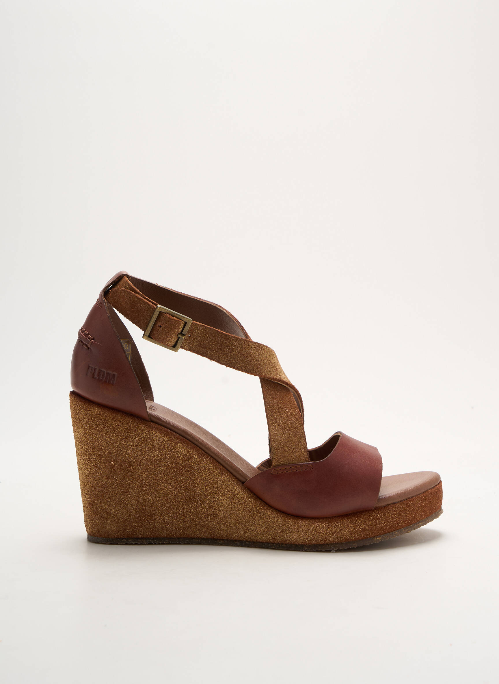 Sandalai/nu pėdos lygus medžiaga kulnas nuo 7 iki 9 cm rudas PALLADIUM moteris