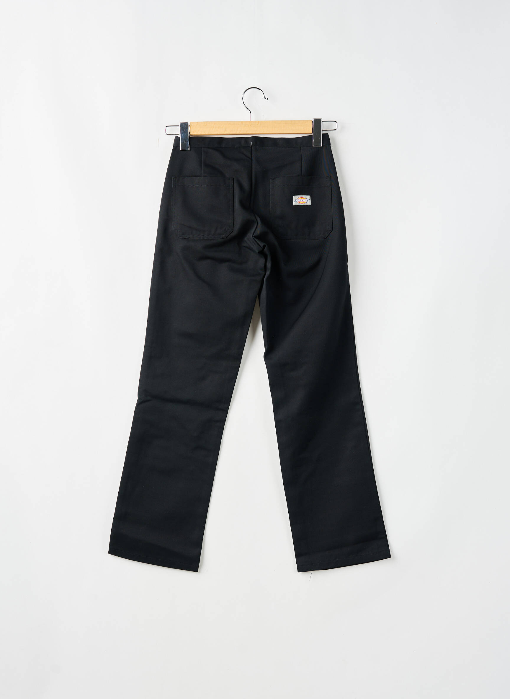 Tiesi kelnė uždarymas su užtrauktuku po mygtuku uždengimu juodas DICKIES moteris
