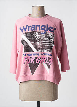 Megztinis apatinė dalis siaura ilgos rankovės rožinė WRANGLER moteris