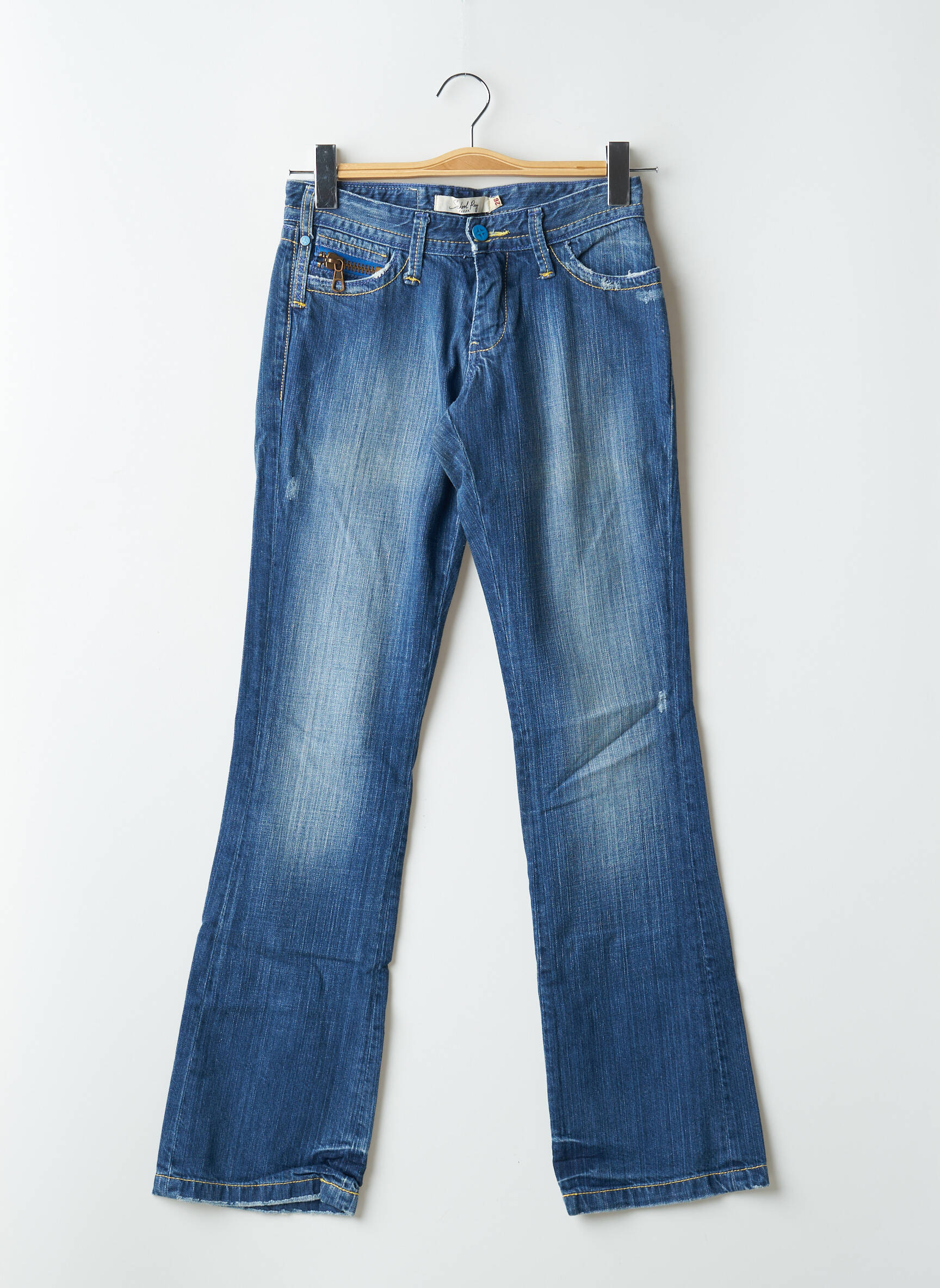 Bootcut džinsai tamprumas maža dydžio mėlyna SCHOOL RAG moteris