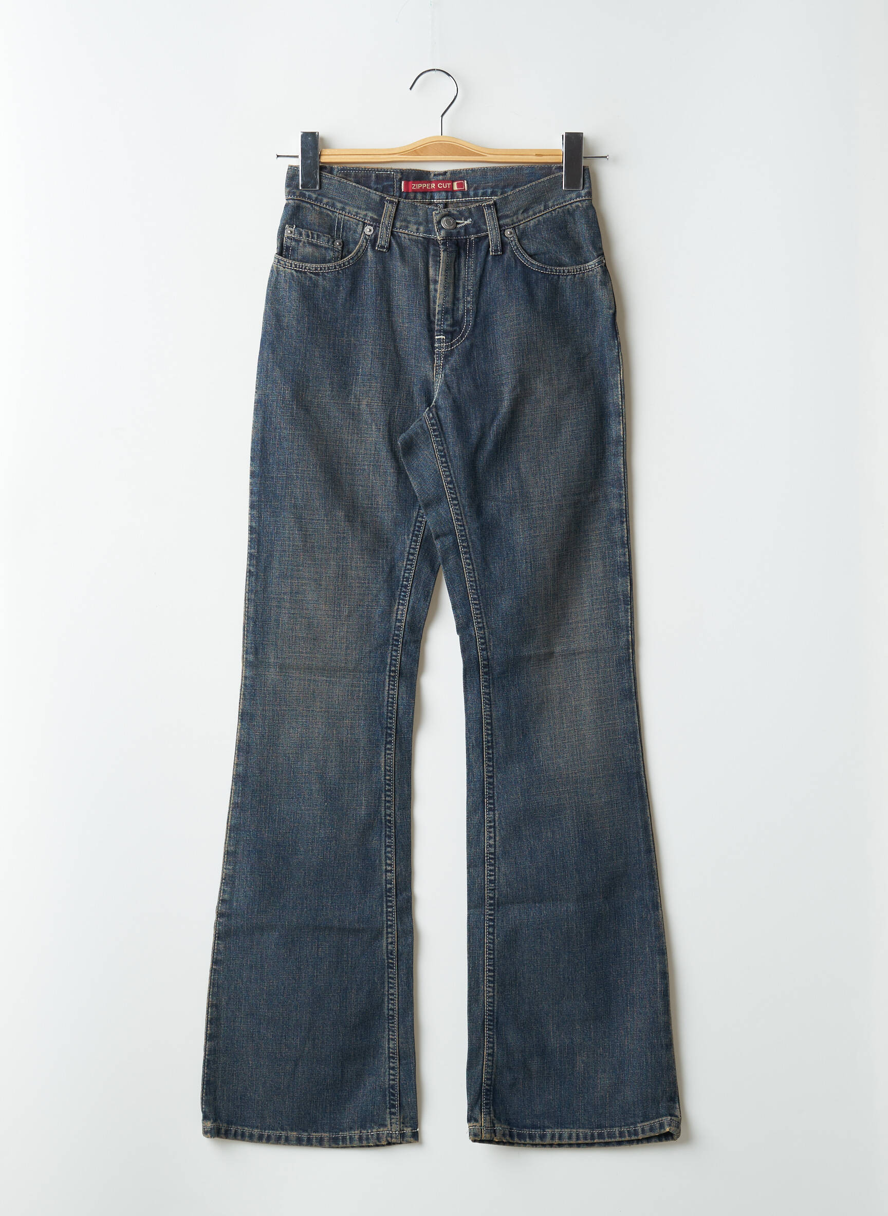 Bootcut džinsai aukšta talija aukšta talija mėlyna TEDDY SMITH moteris