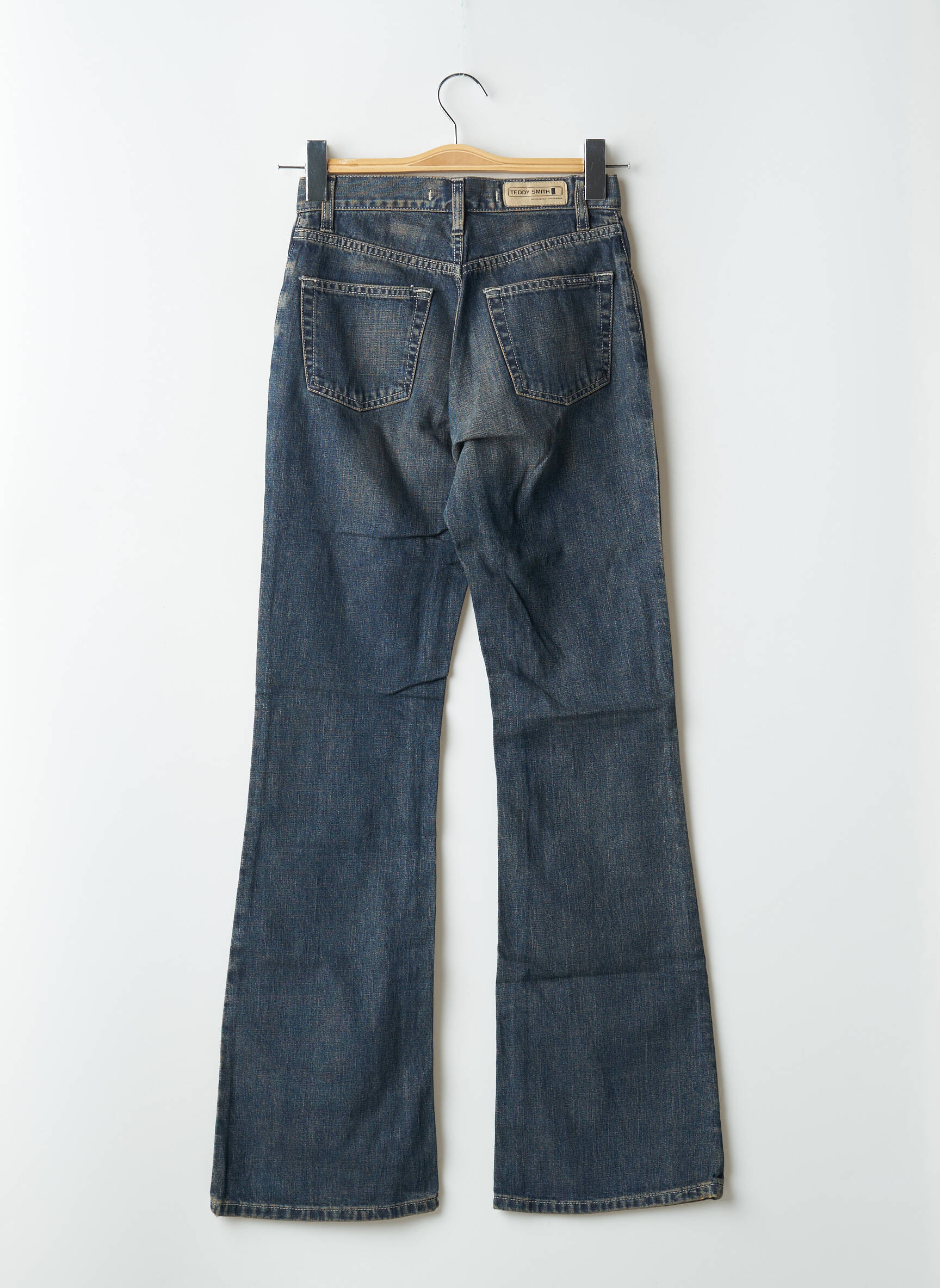 Bootcut džinsai aukšta talija aukšta talija mėlyna TEDDY SMITH moteris