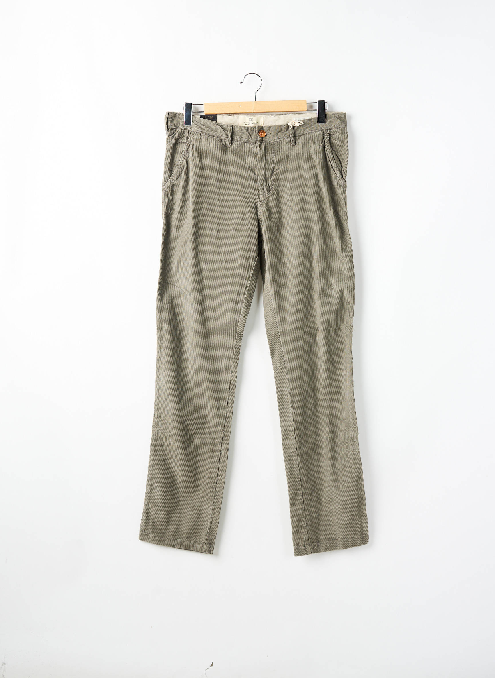 Chino kelnė uždarymas su užtrauktuku po mygtuku uždengimu normala dydis pilka SCOTCH & SODA moteris