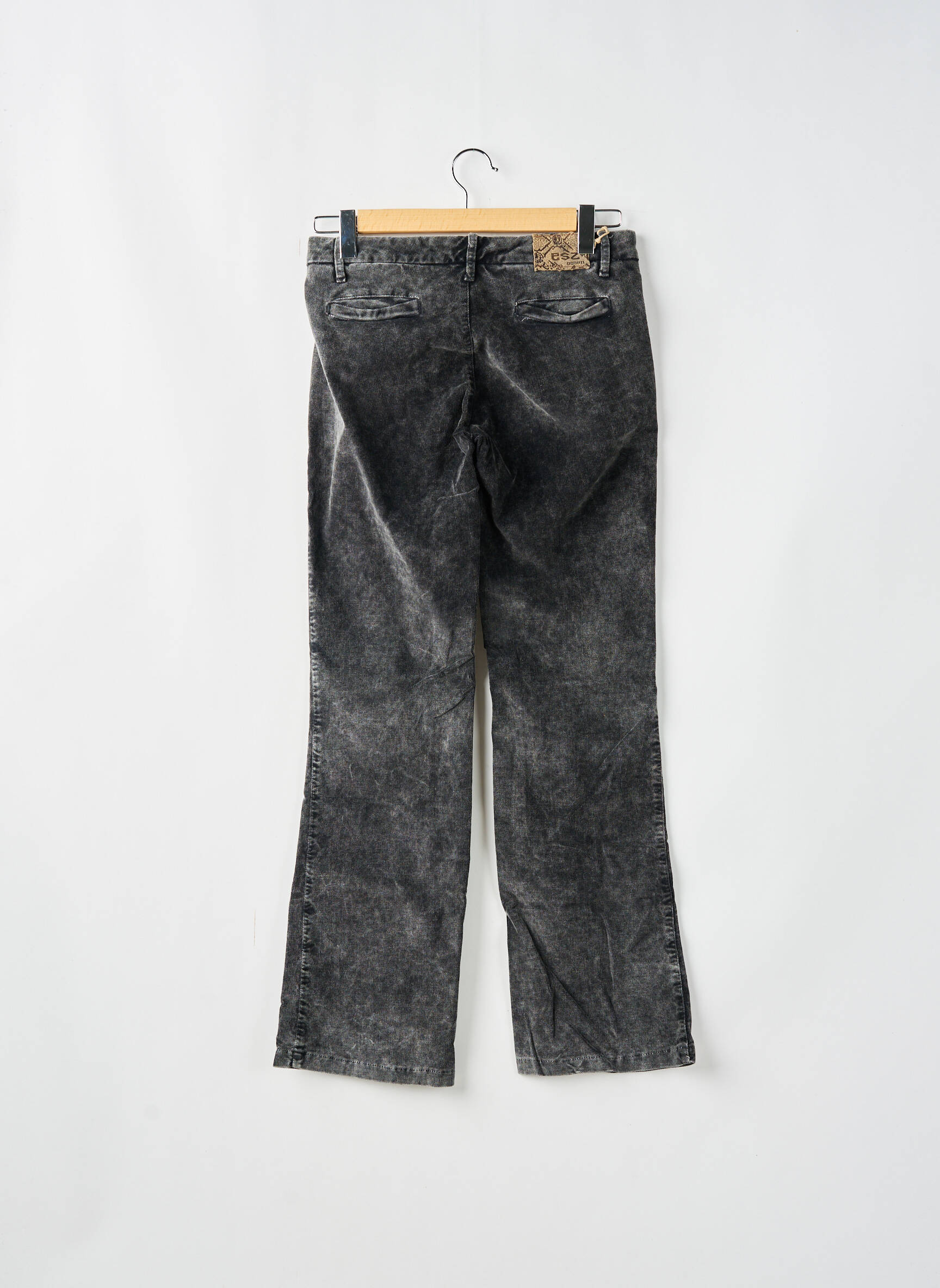 Chino kelnė užtrauktukas po atvartu su kabliu maža dydžio pilka ESZ DENIM vyras