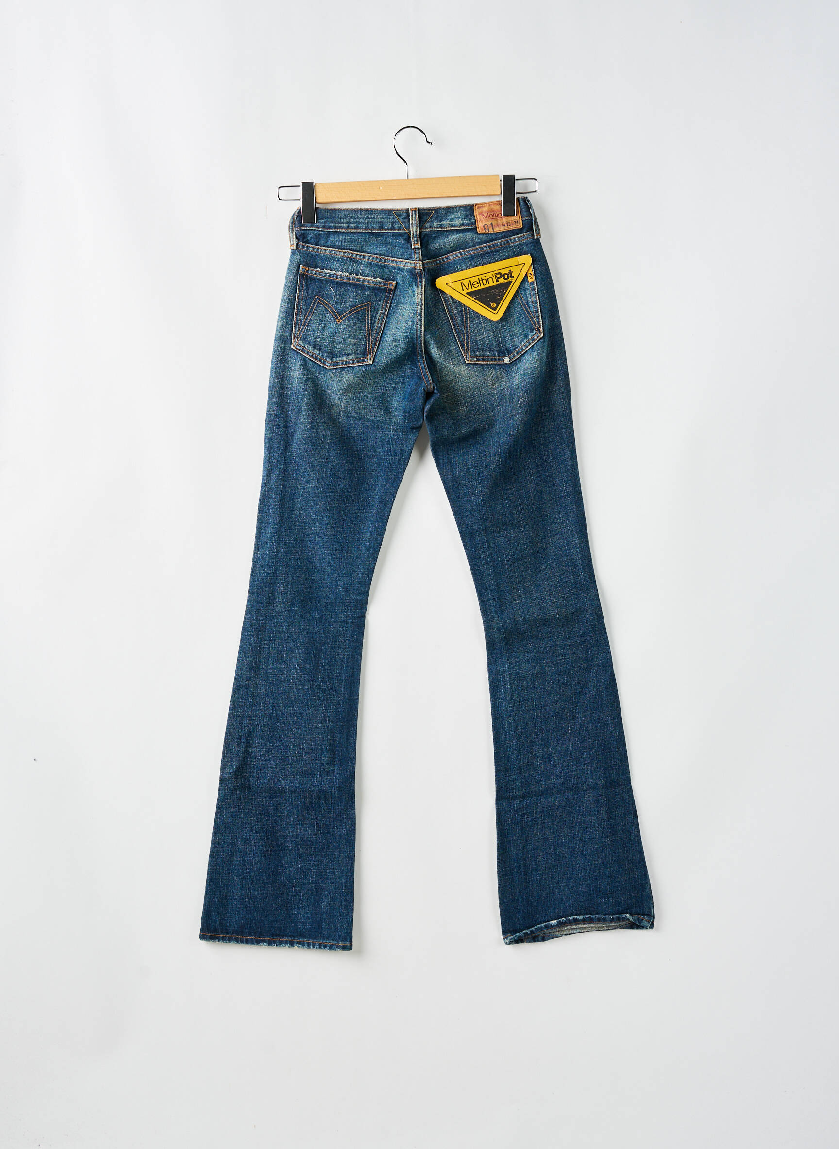 Bootcut džinsai brutinis audimas maža dydžio mėlyna MELTIN'POT moteris