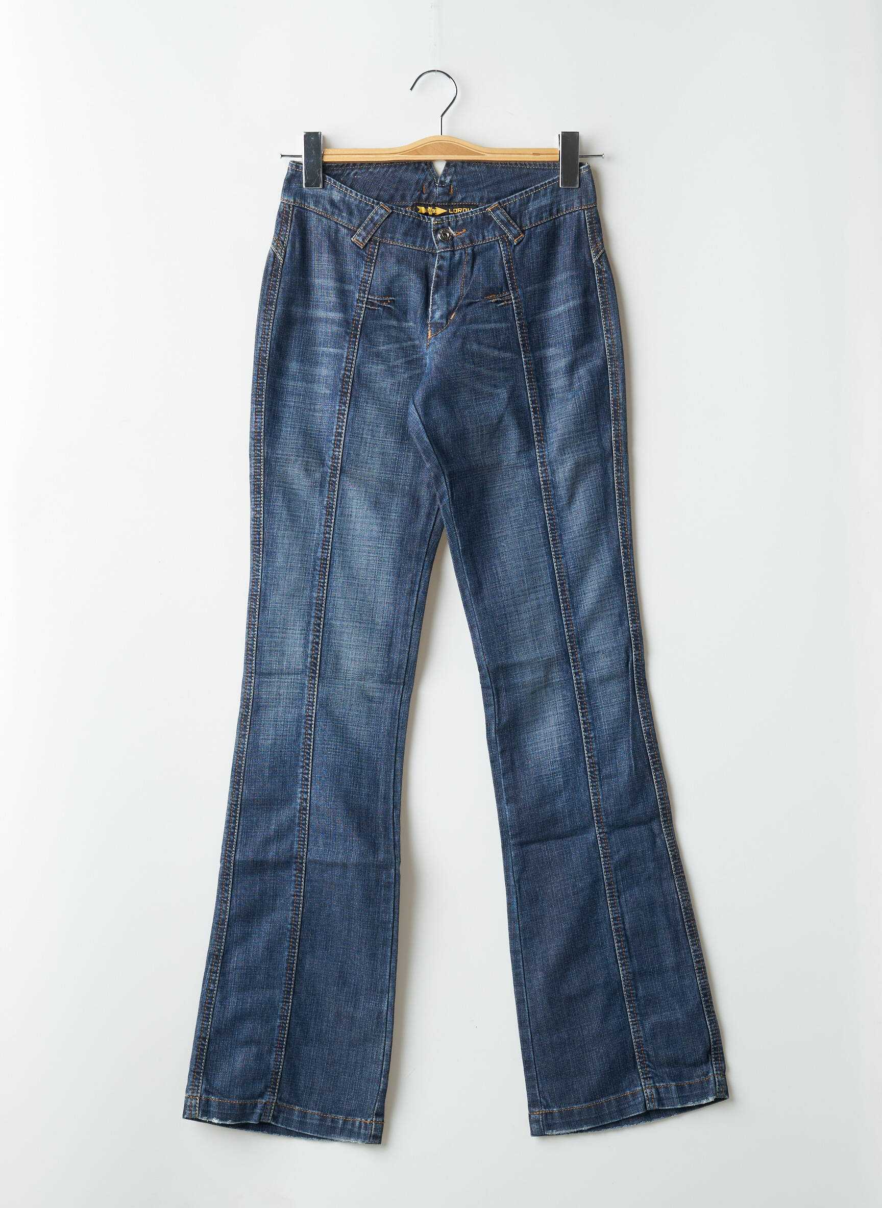 Bootcut džinsai tamprumas maža dydžio mėlyna RWD moteris
