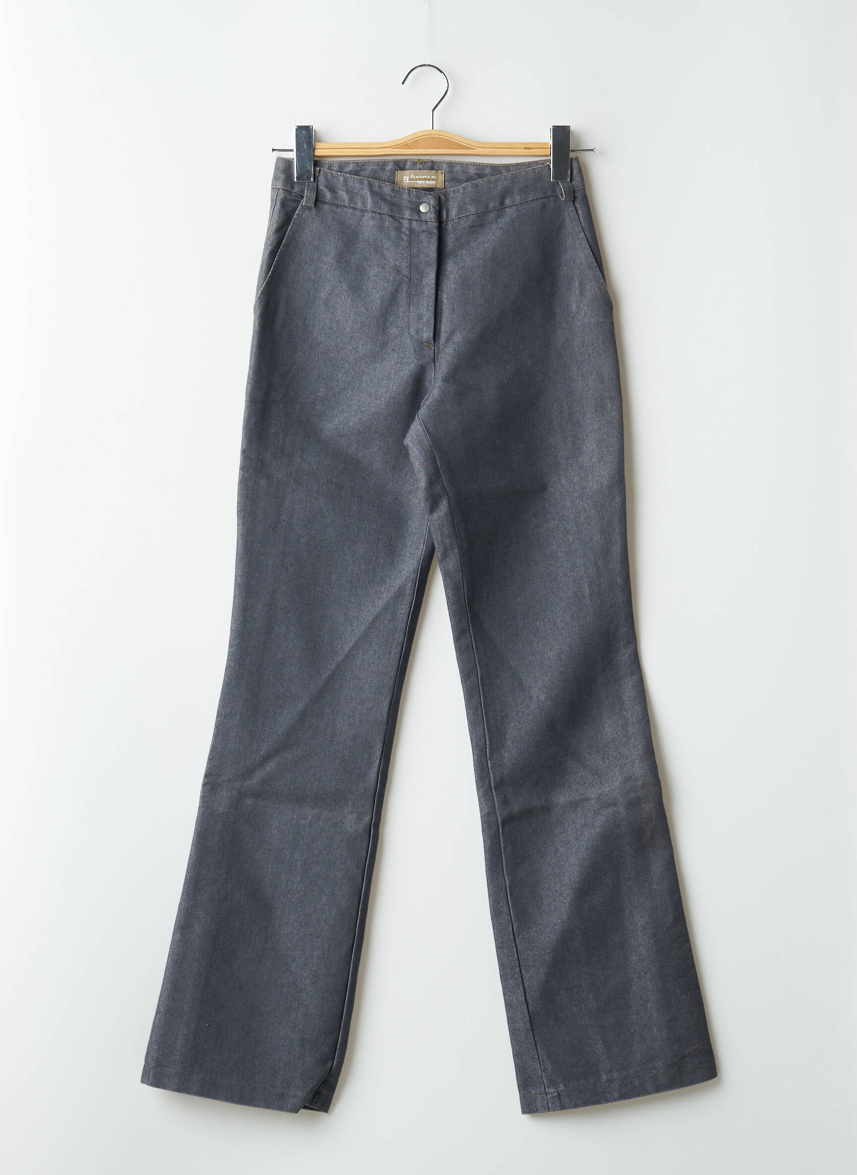 Bootcut džinsai aukšta talija aukšta talija pilka TWO ANGLE moteris