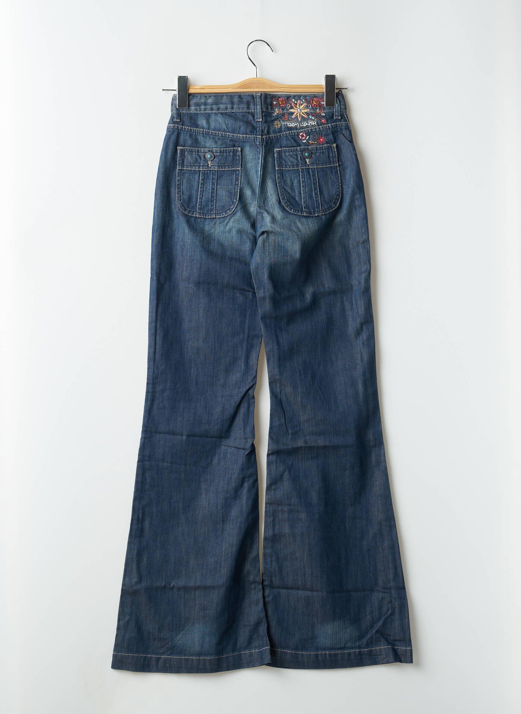 Bootcut džinsai kišenės mėlyna TEDDY SMITH moteris