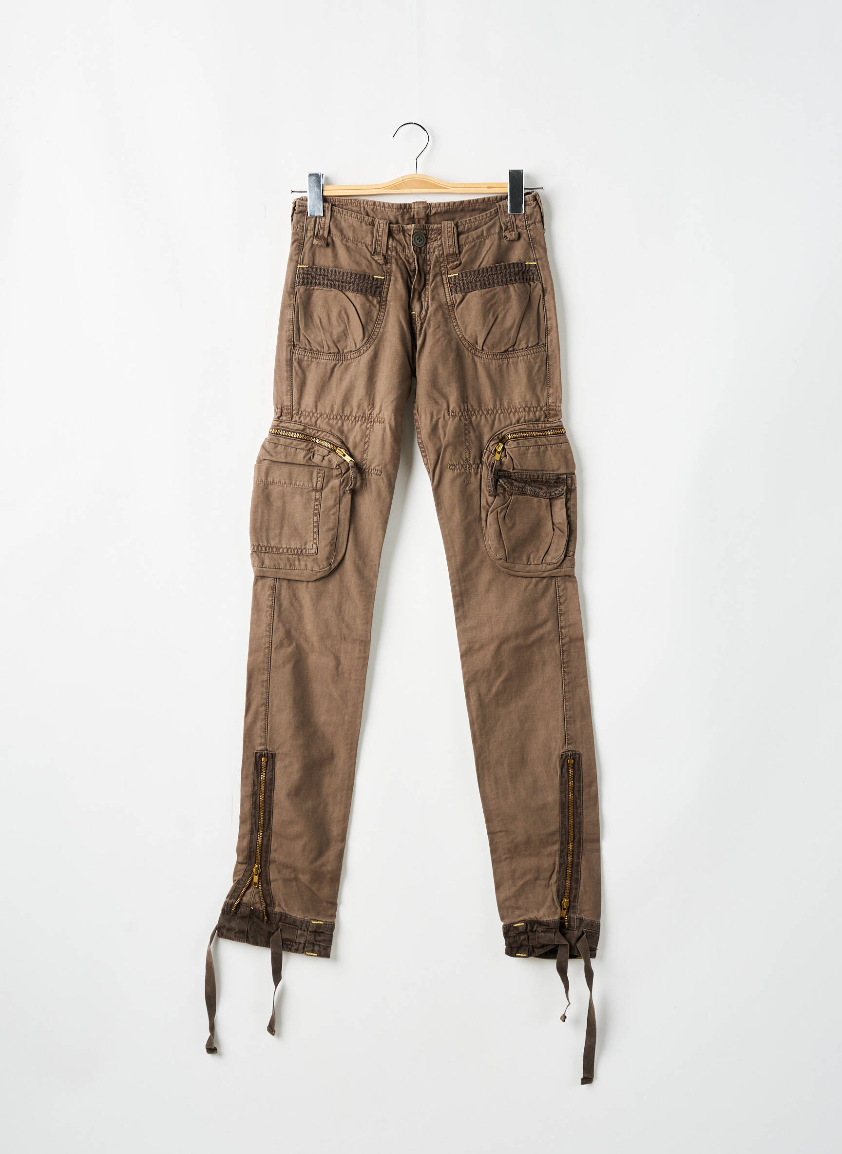Kargo kelnė lieknas maža dydžio rudas LE TEMPS DES CERISES moteris