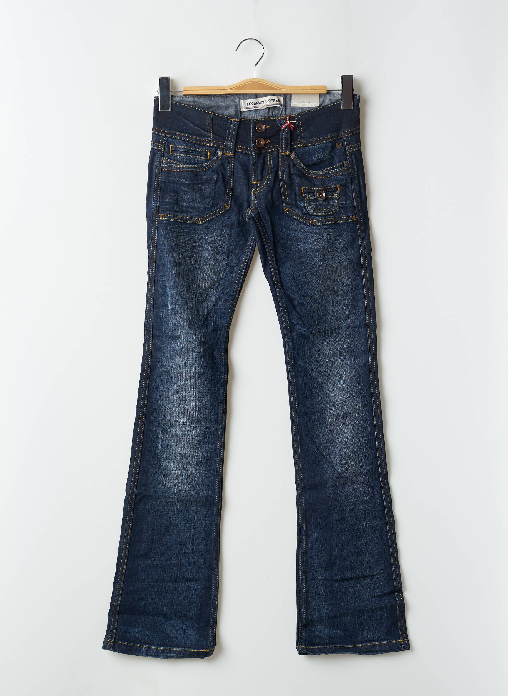 Bootcut džinsai tamprumas maža dydžio mėlyna FREEMAN T.PORTER moteris