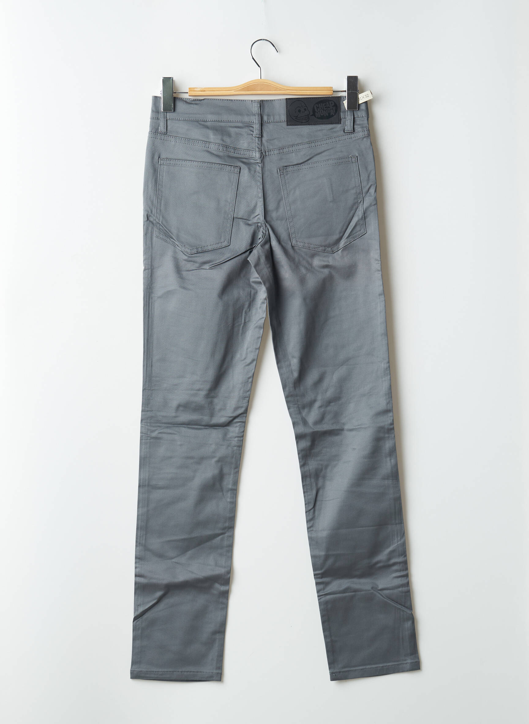 Lieknos kelnės aukšta talija aukšta talija pilka CHEAP MONDAY moteris