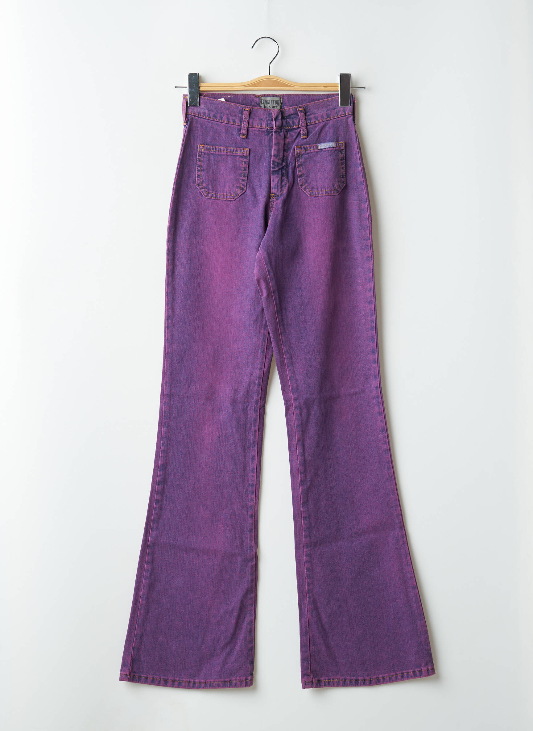 Bootcut džinsai aukšta talija aukšta talija violetinis CIMARRON moteris