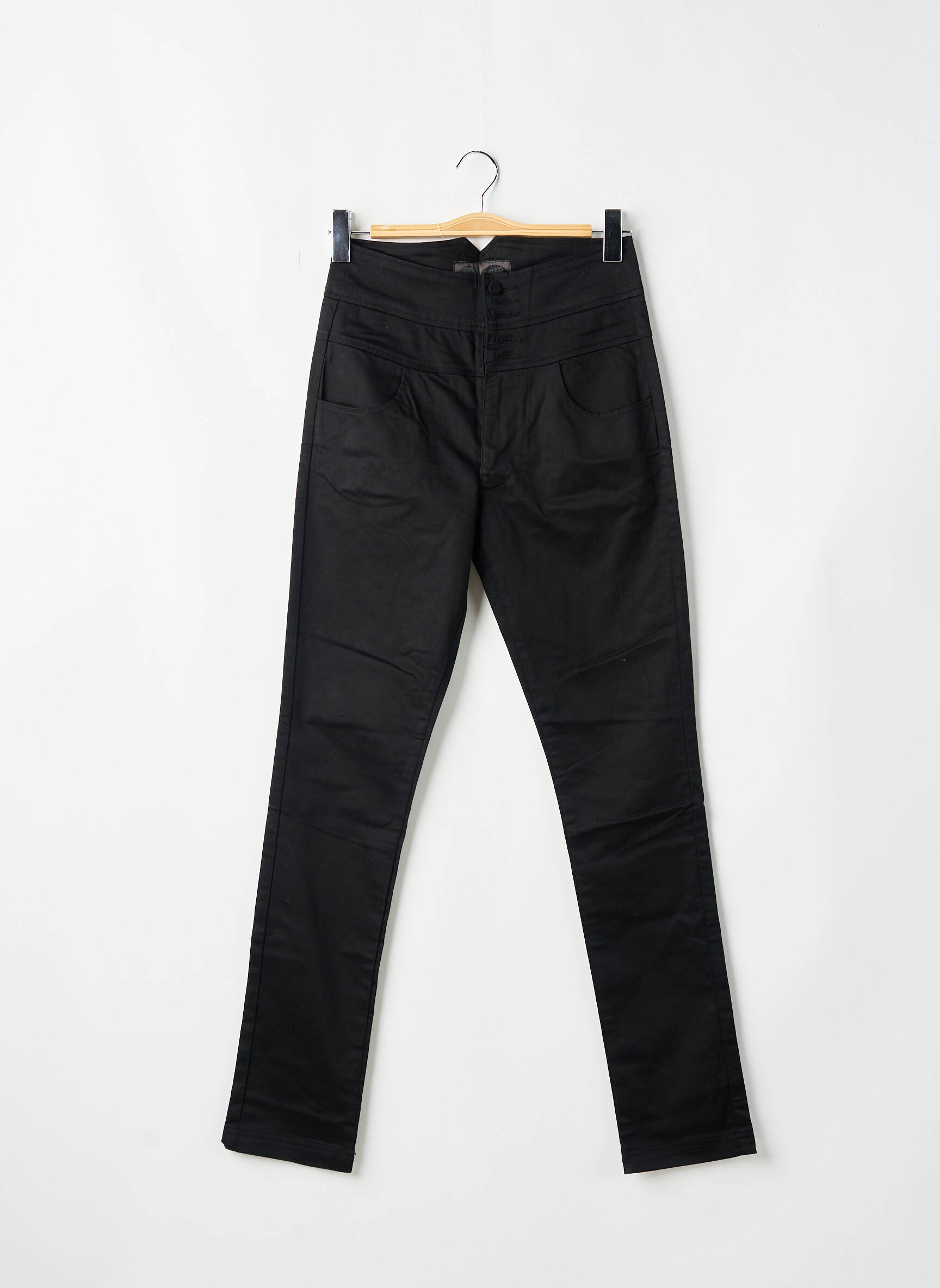 Lieknos kelnės aukšta talija aukšta talija juodas CHEAP MONDAY moteris