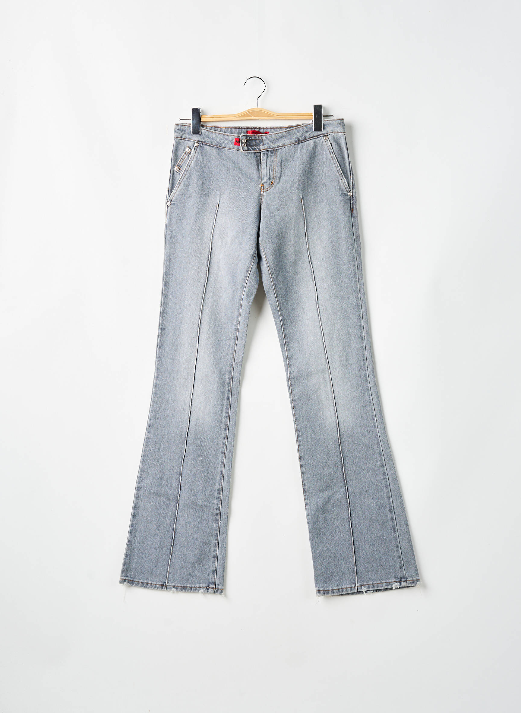 Bootcut džinsai užtrauktukas po lipduku uždarymas maža dydžio pilka CIMARRON moteris