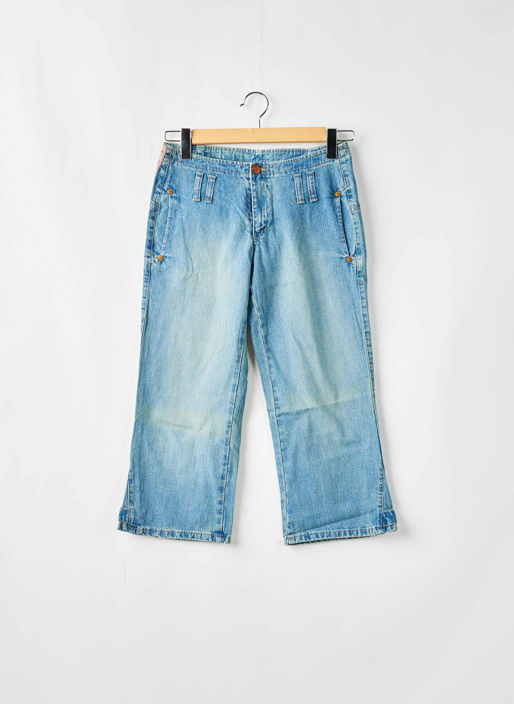 Bootcut džinsai kišenės maža dydžio mėlyna LE TEMPS DES CERISES moteris
