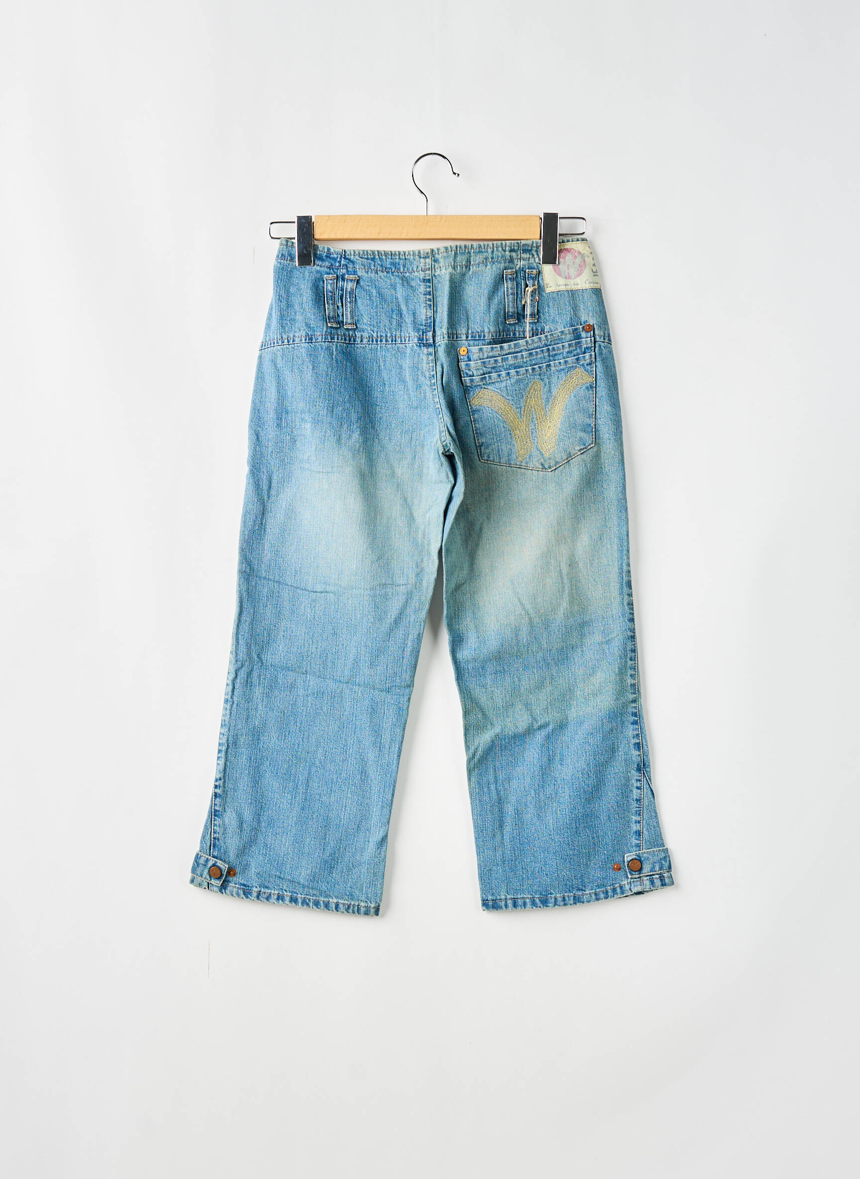 Bootcut džinsai kišenės maža dydžio mėlyna LE TEMPS DES CERISES moteris