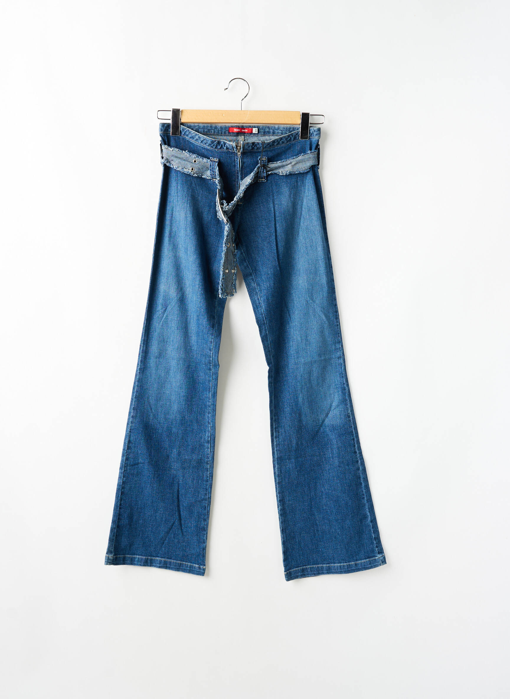 Bootcut džinsai aukšta talija aukšta talija mėlyna TEDDY SMITH moteris