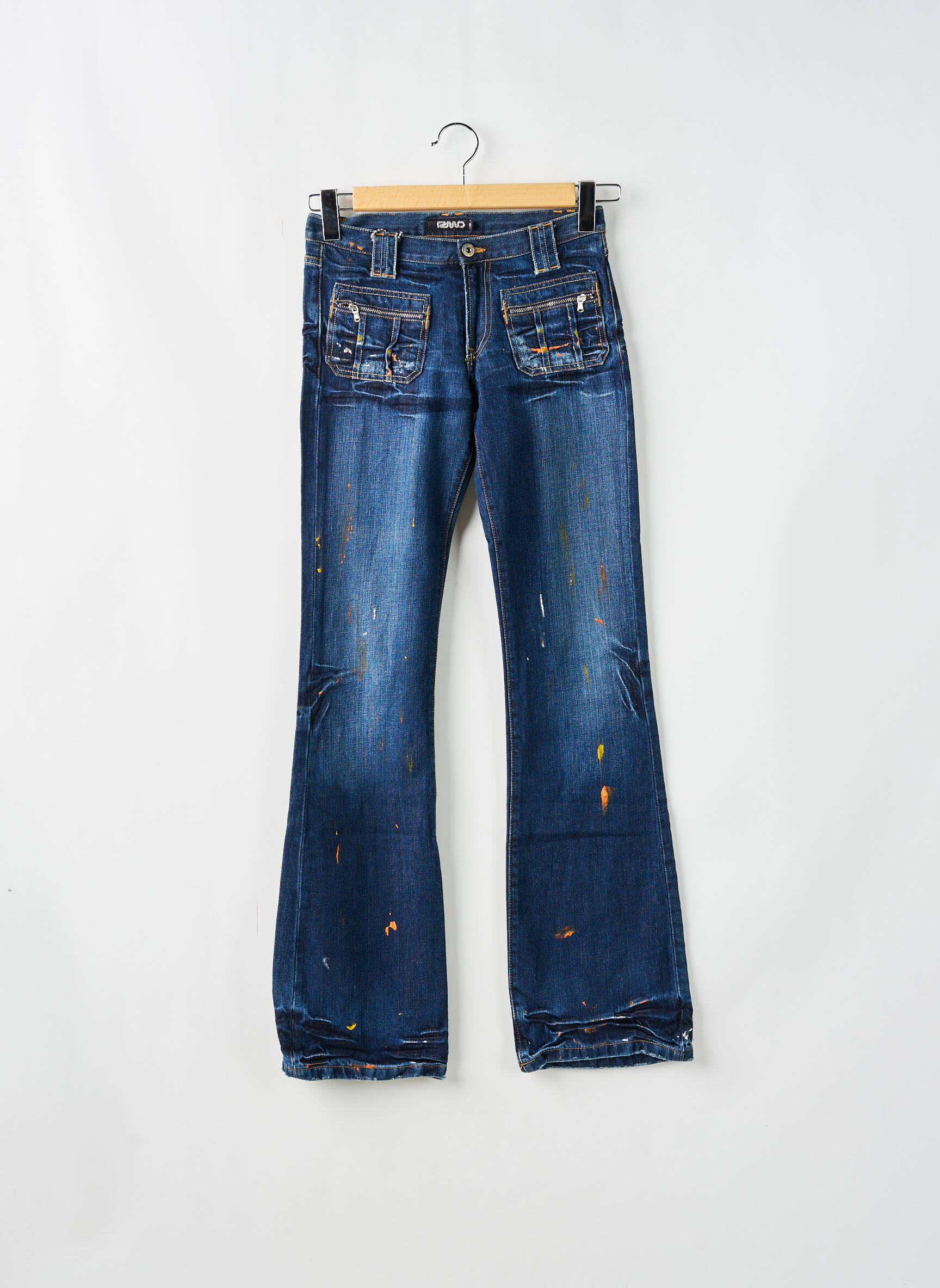 Bootcut džinsai kišenės mėlyna RWD moteris