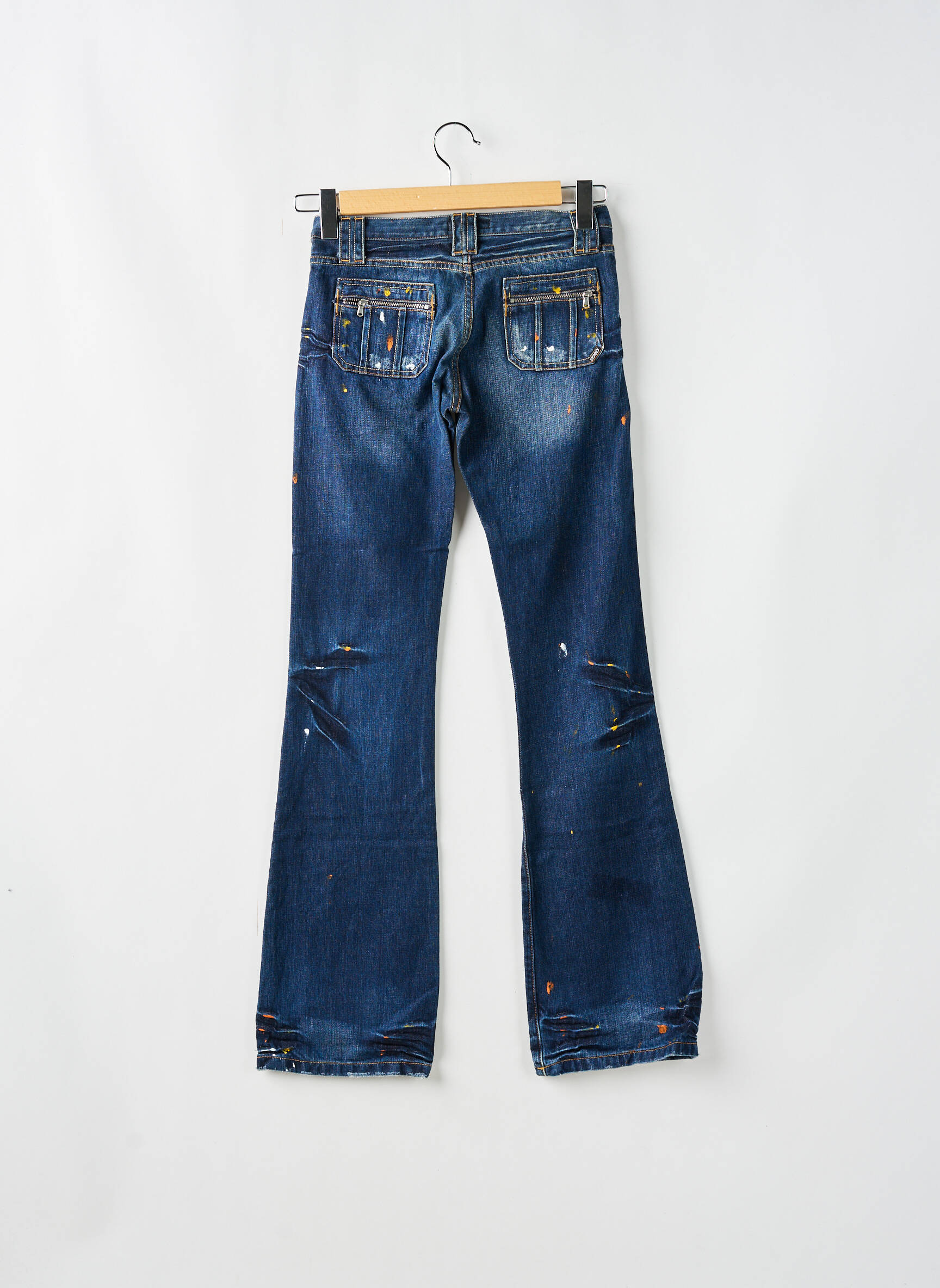 Bootcut džinsai kišenės mėlyna RWD moteris