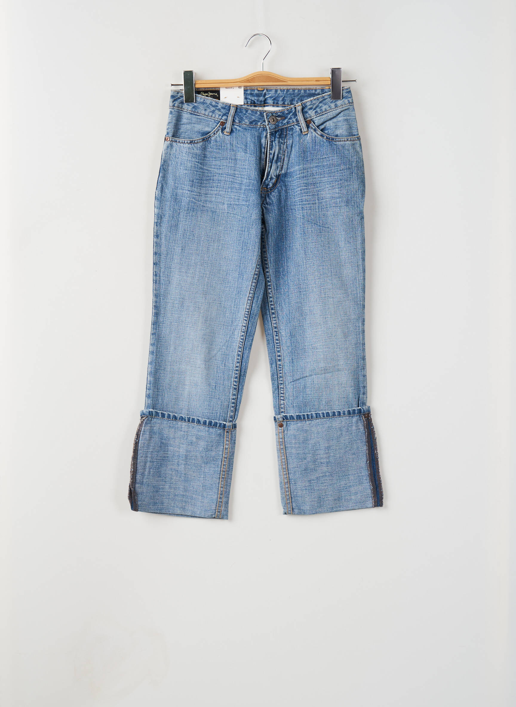 Pusilgių kelnių tiesi kirpimas normala dydis mėlyna PEPE JEANS moteris