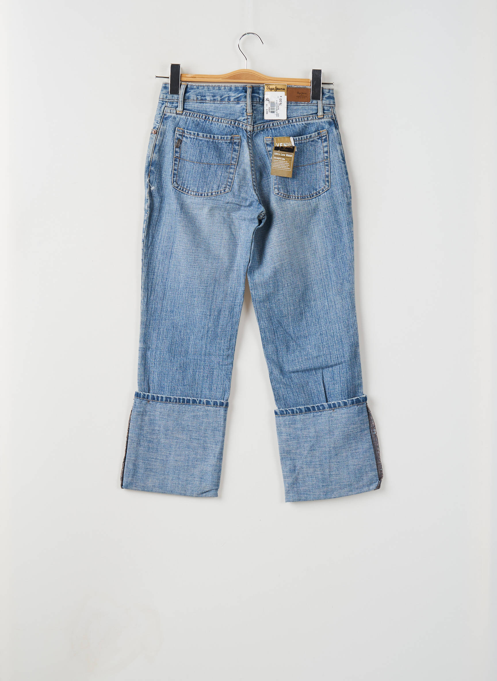 Pusilgių kelnių tiesi kirpimas normala dydis mėlyna PEPE JEANS moteris