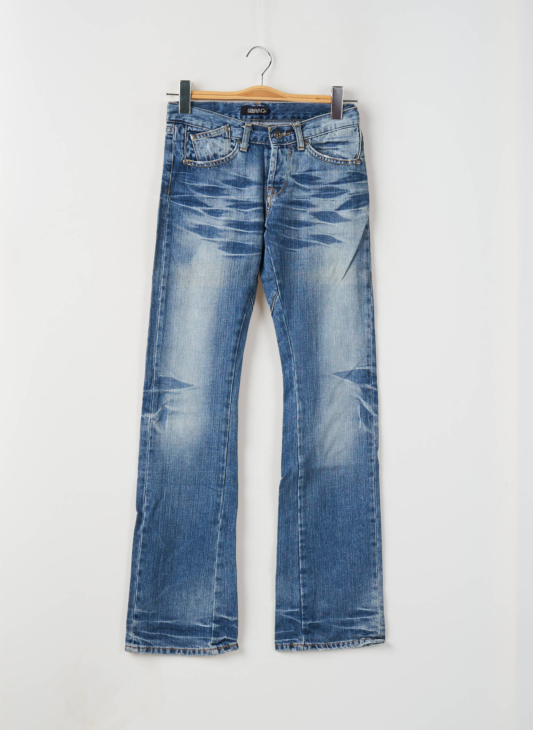 Bootcut džinsai kišenės maža dydžio mėlyna RWD moteris