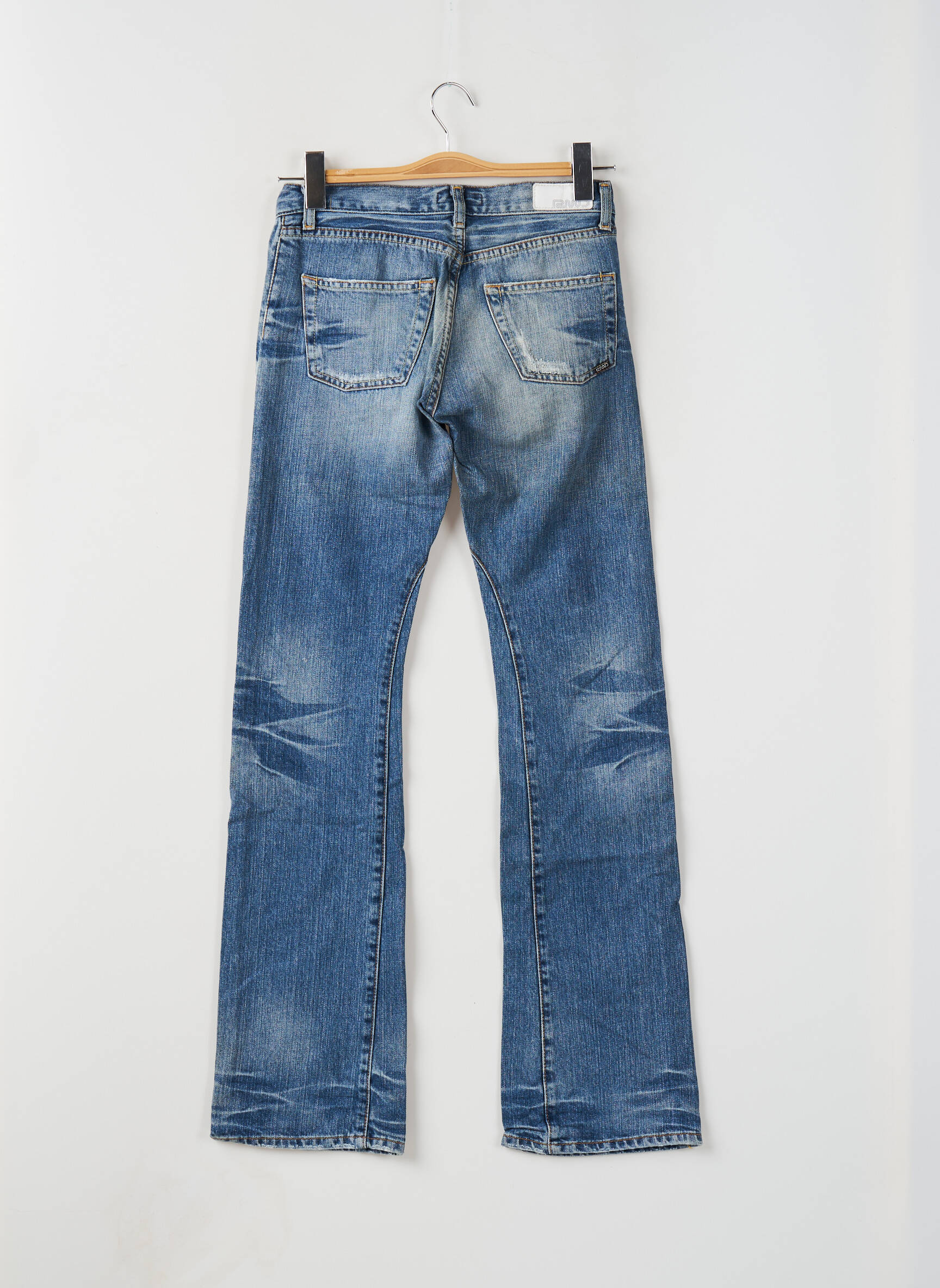 Bootcut džinsai kišenės maža dydžio mėlyna RWD moteris