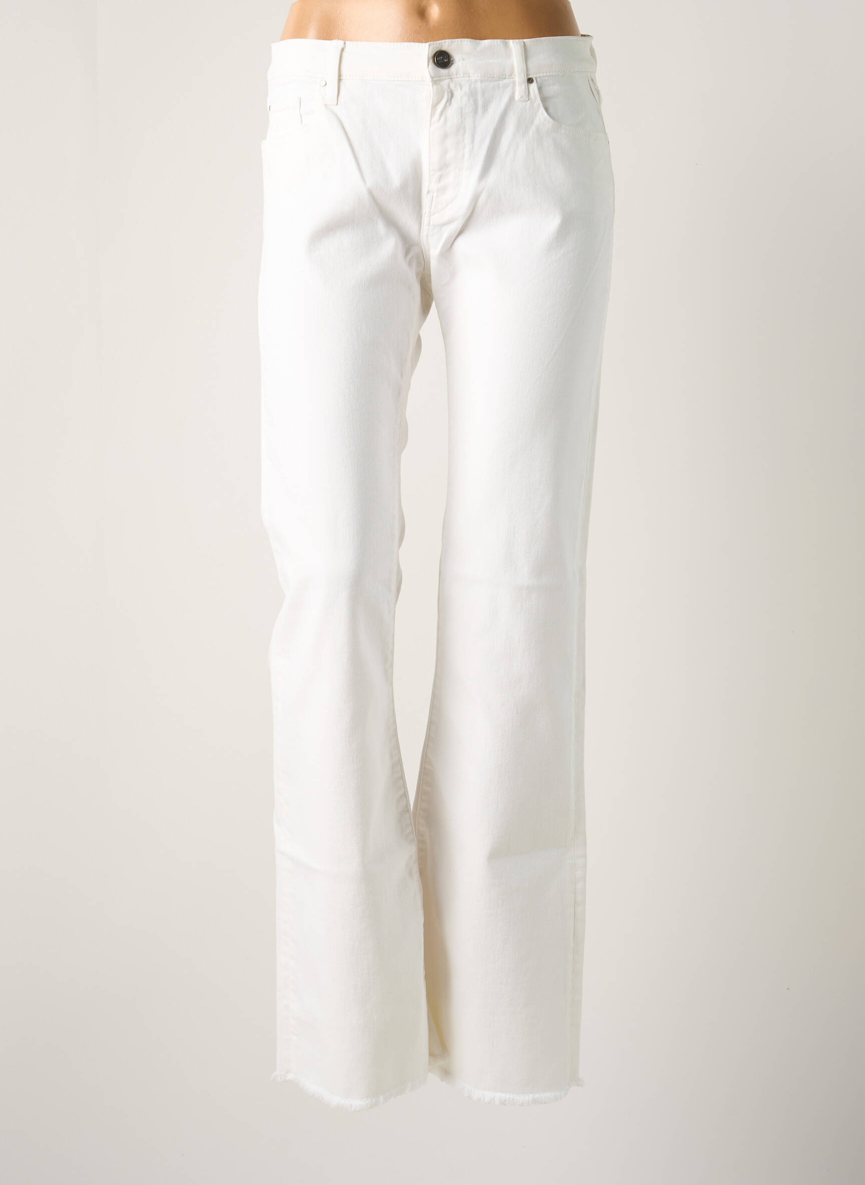 Bootcut džinsai aukšta talija aukšta talija baltas REPLAY moteris