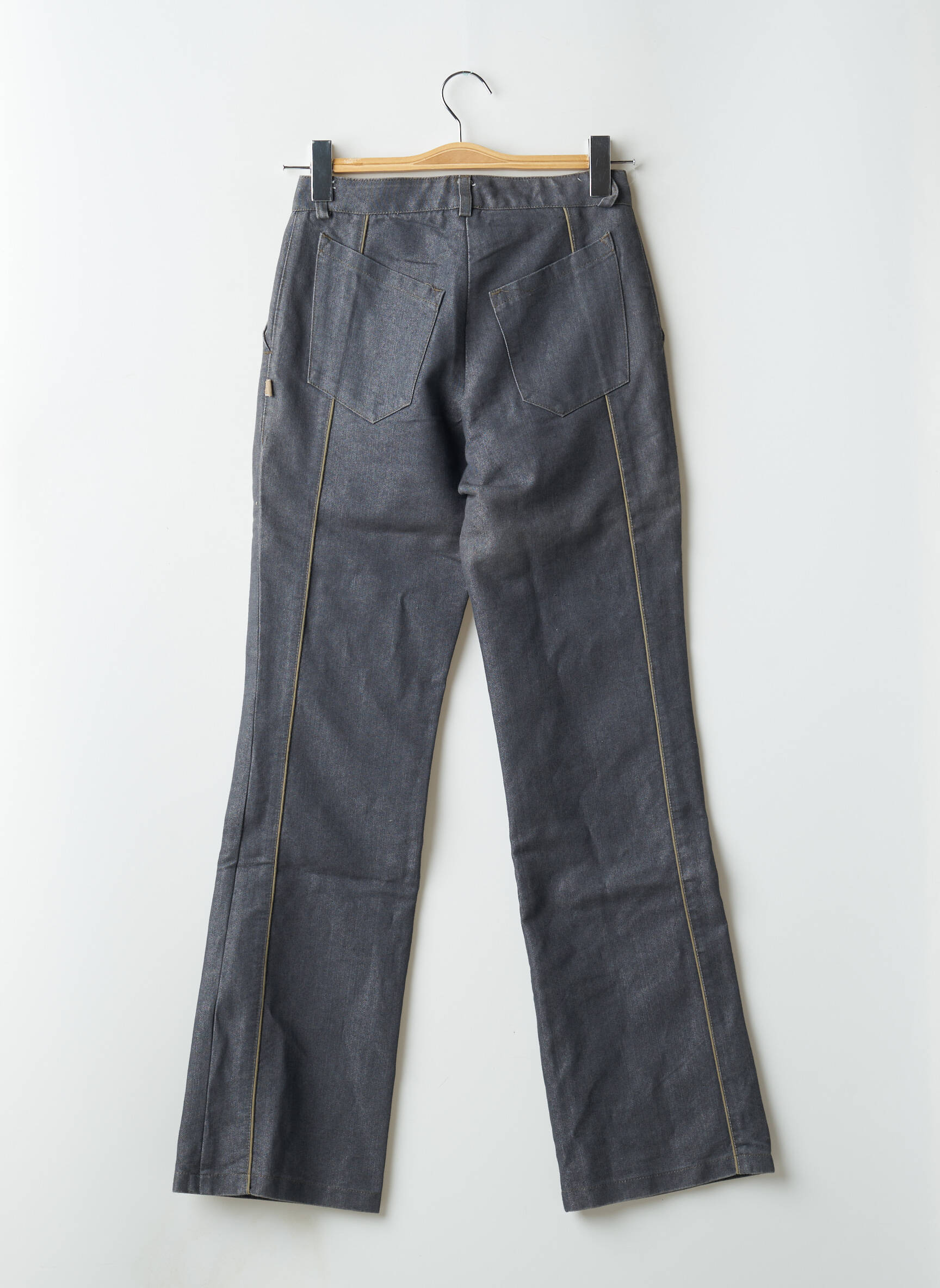 Bootcut džinsai aukšta talija aukšta talija pilka TWO ANGLE moteris