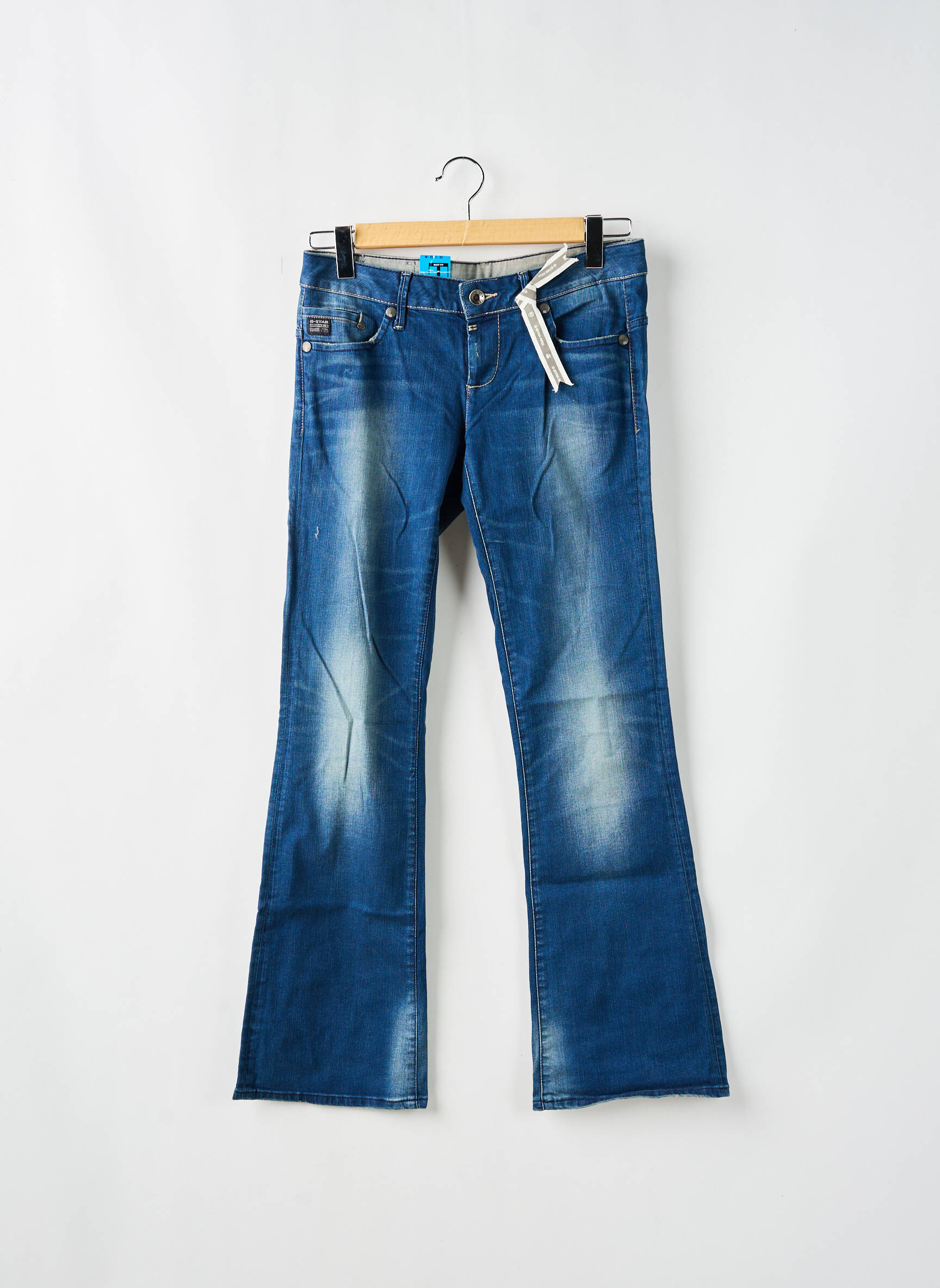Bootcut džinsai tamprumas maža dydžio mėlyna G STAR moteris