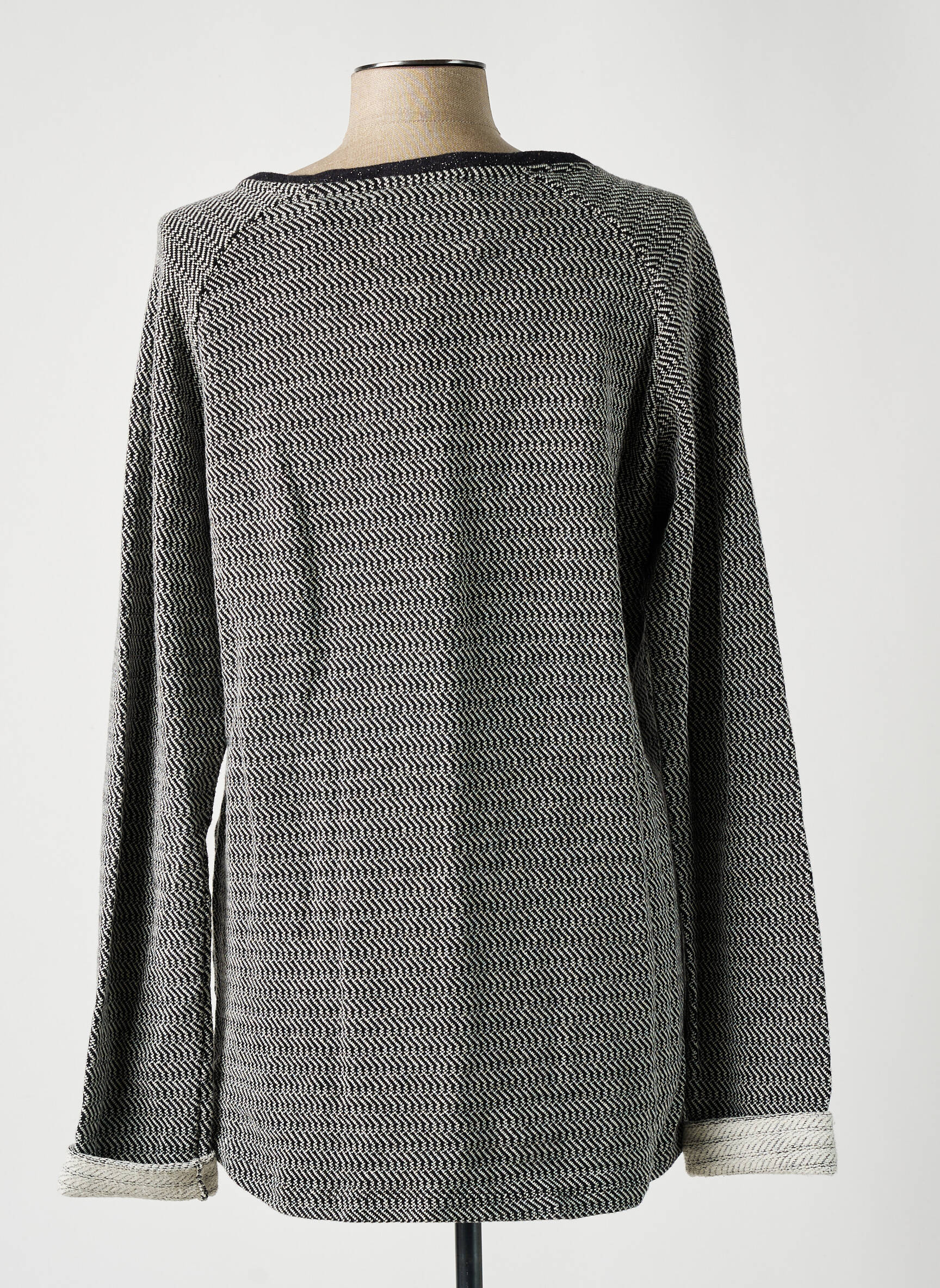 Viršūnė apvalus kaklas ilgos rankovės juodas MAISON SCOTCH moteris