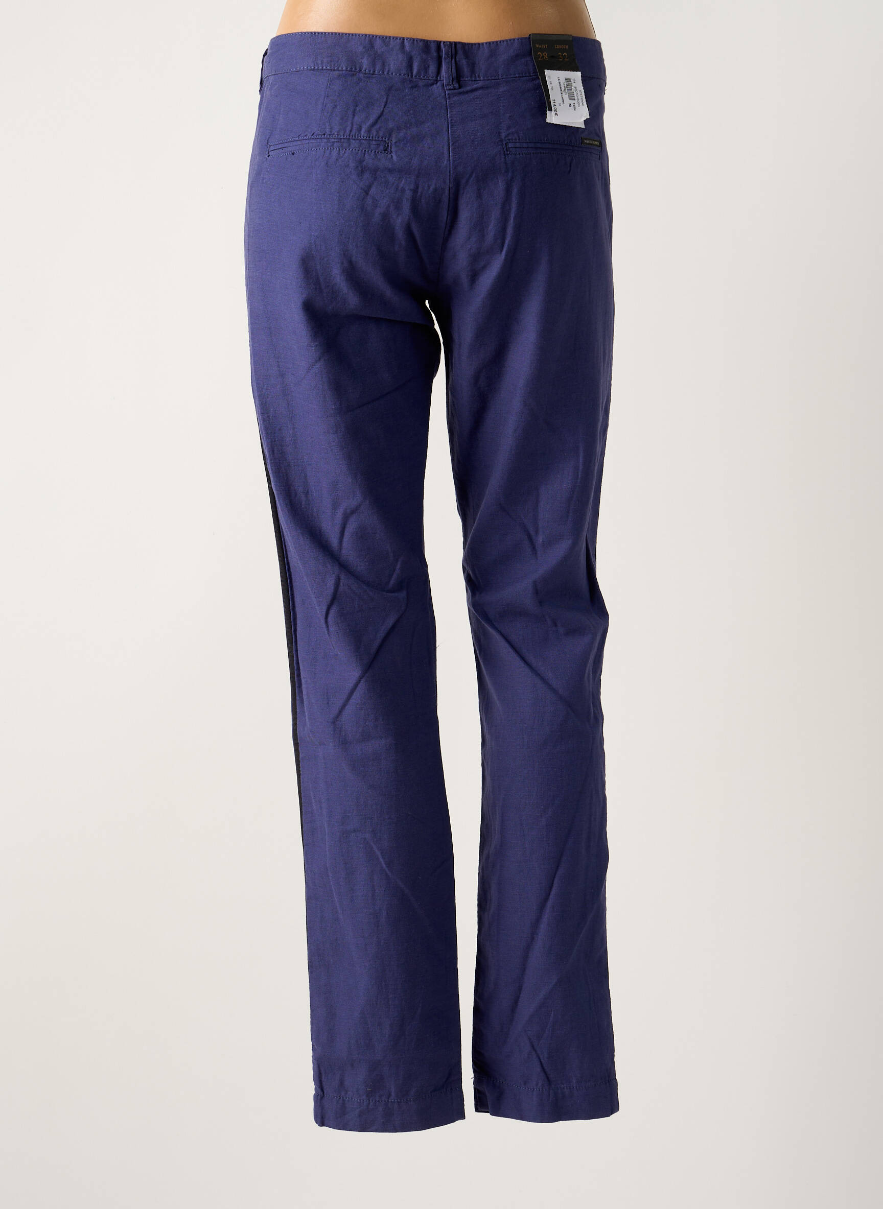 Chino kelnė šoniniai galonai su siuvinėjimu maža dydžio mėlyna MAISON SCOTCH moteris