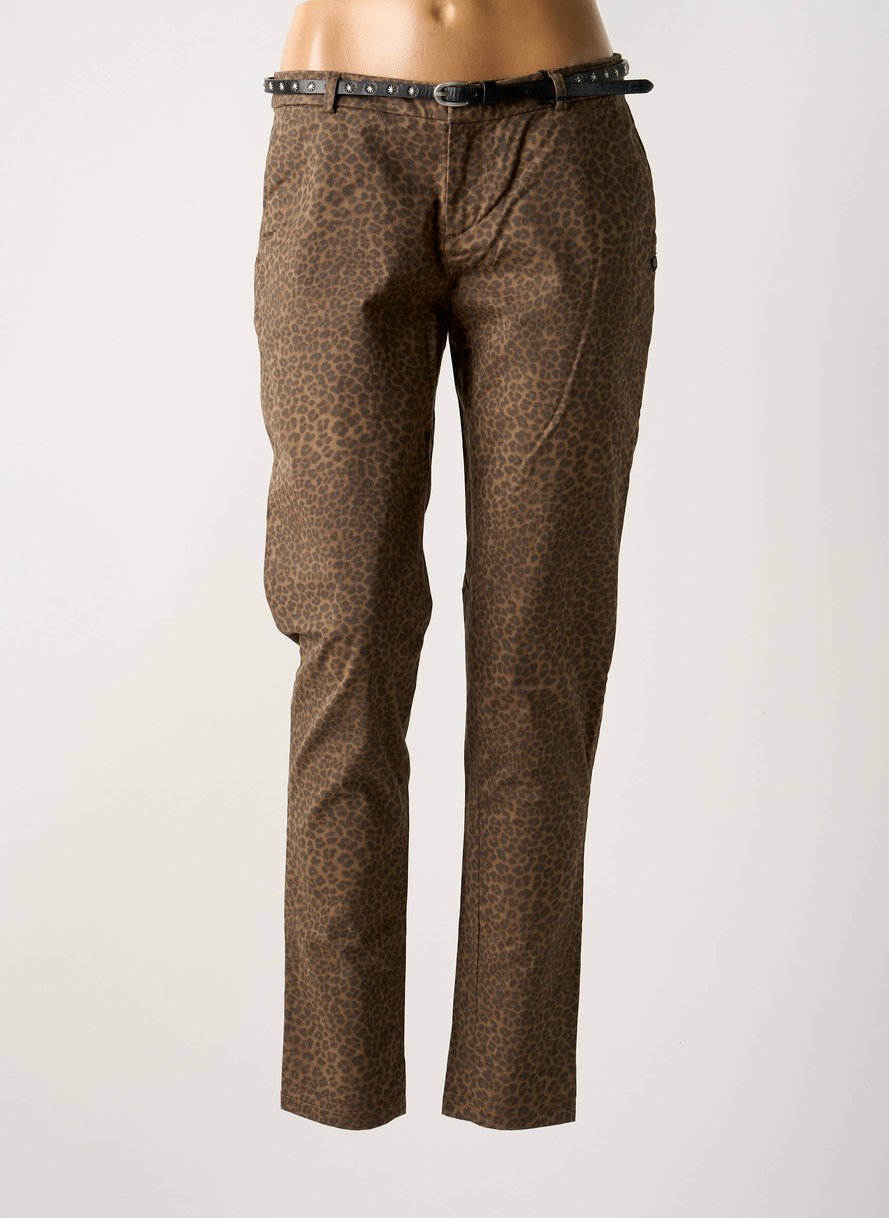 Chino kelnė uždarymas su užtrauktuku po mygtuku uždengimu normala dydis rudas MAISON SCOTCH moteris